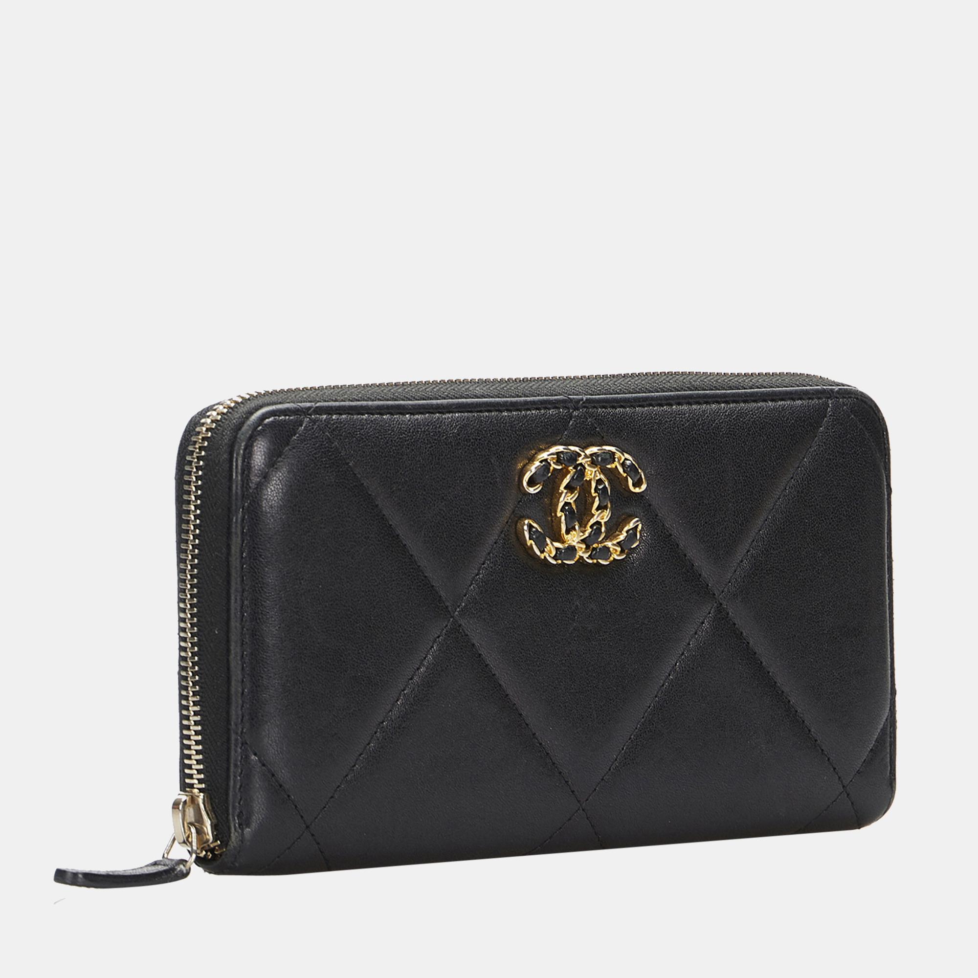 

Chanel Black 19 Zip Around Long Wallet