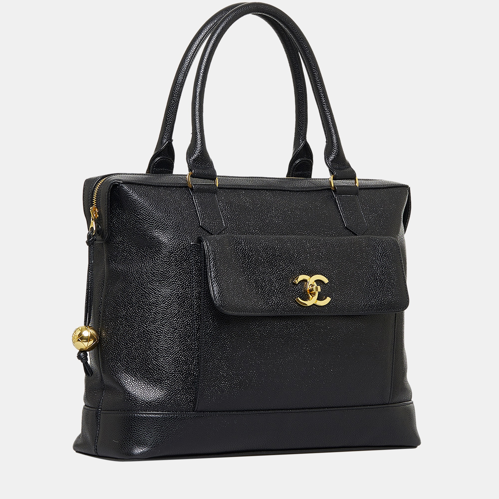 

Chanel Black CC Caviar Tote