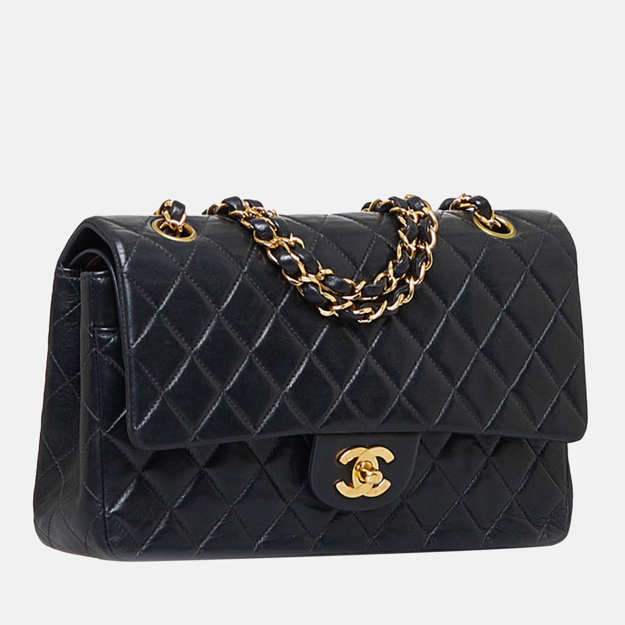 

Chanel Black Small Classic Lambskin Double Flap