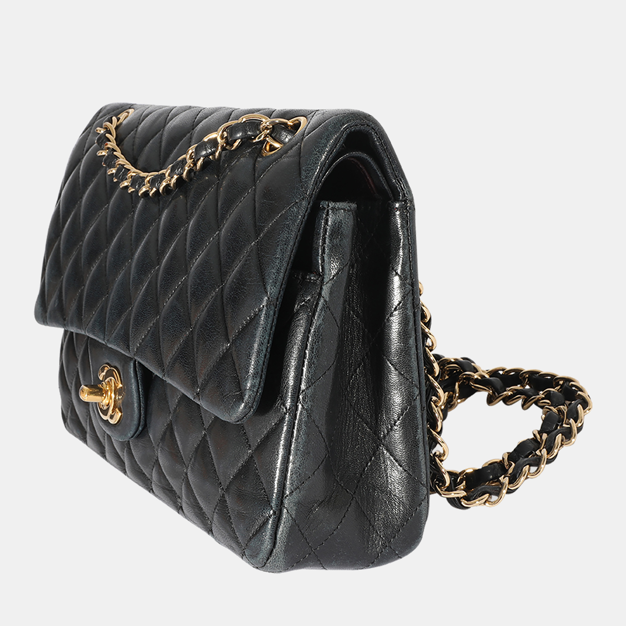 

Black Chanel Quilted Lambskin Medium Classic Double Flap Bag