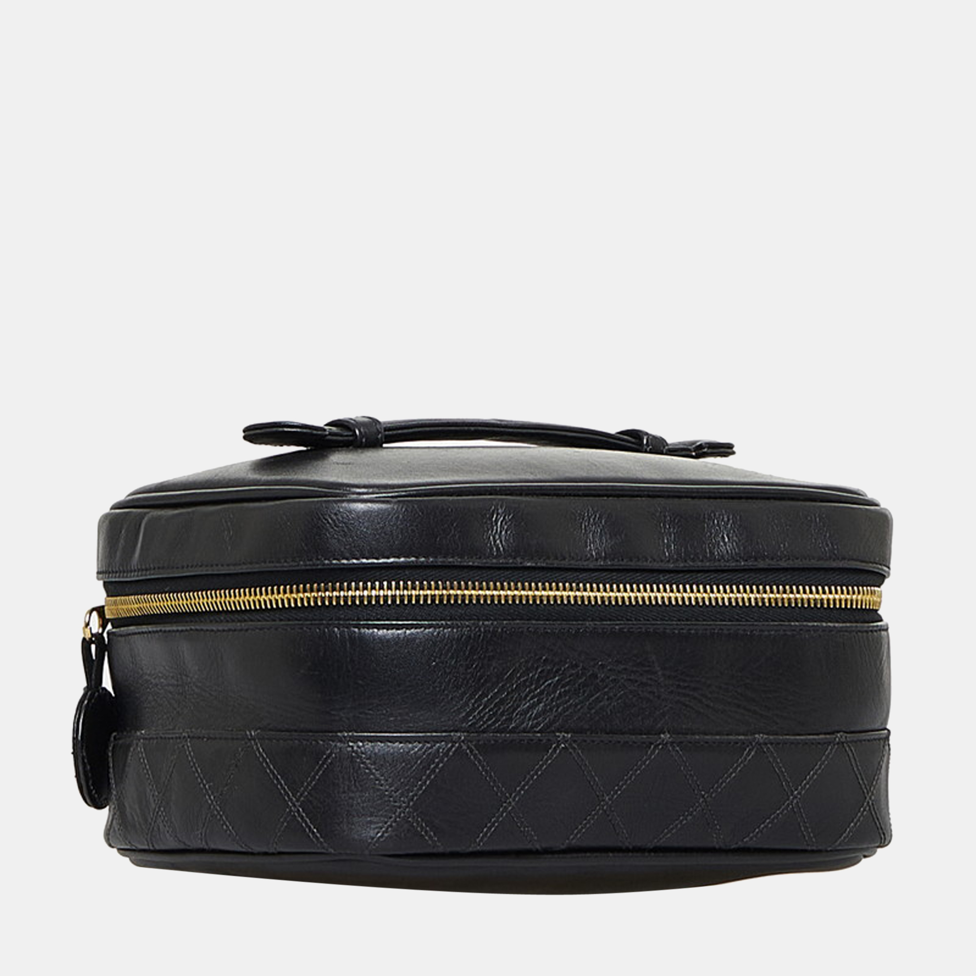 

Chanel Black Leather Matelasse Vanity Bag