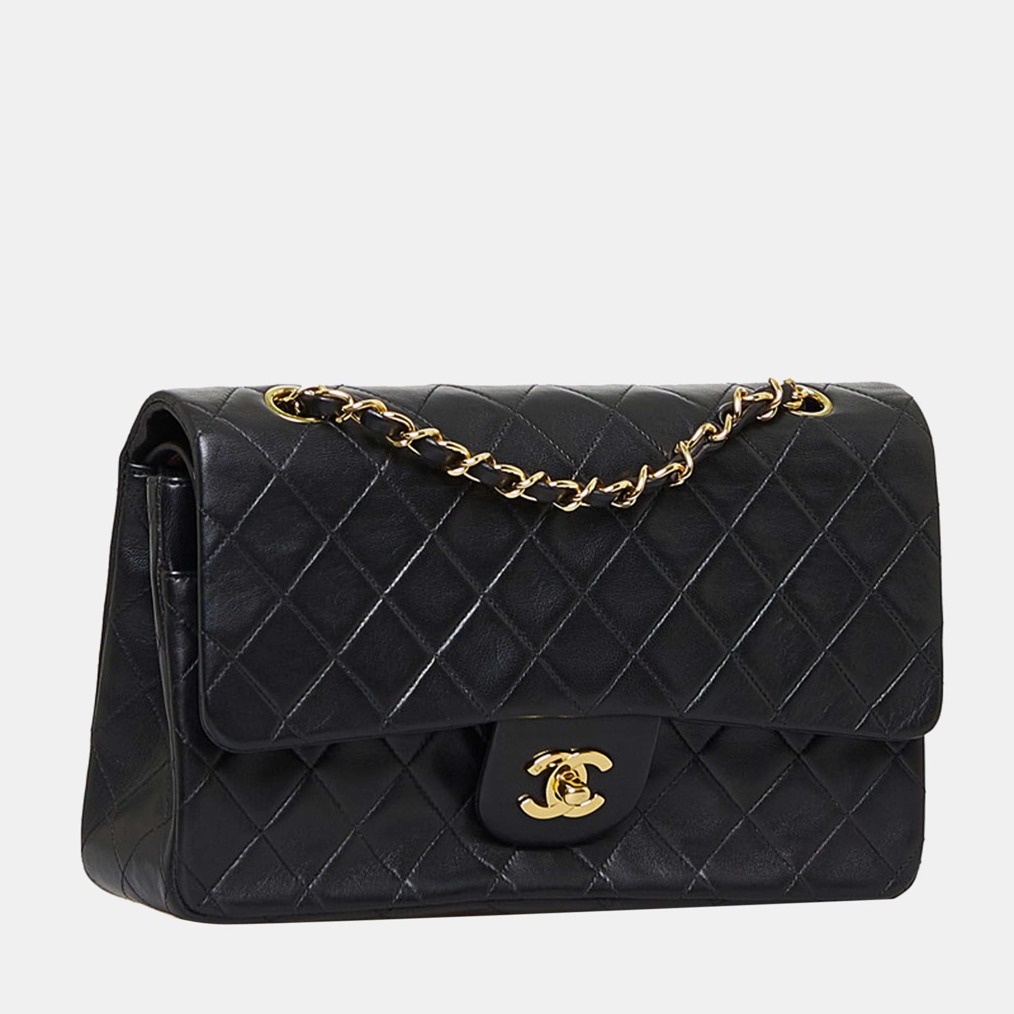 

Chanel Black Leather Medium Classic Double Flap Bag