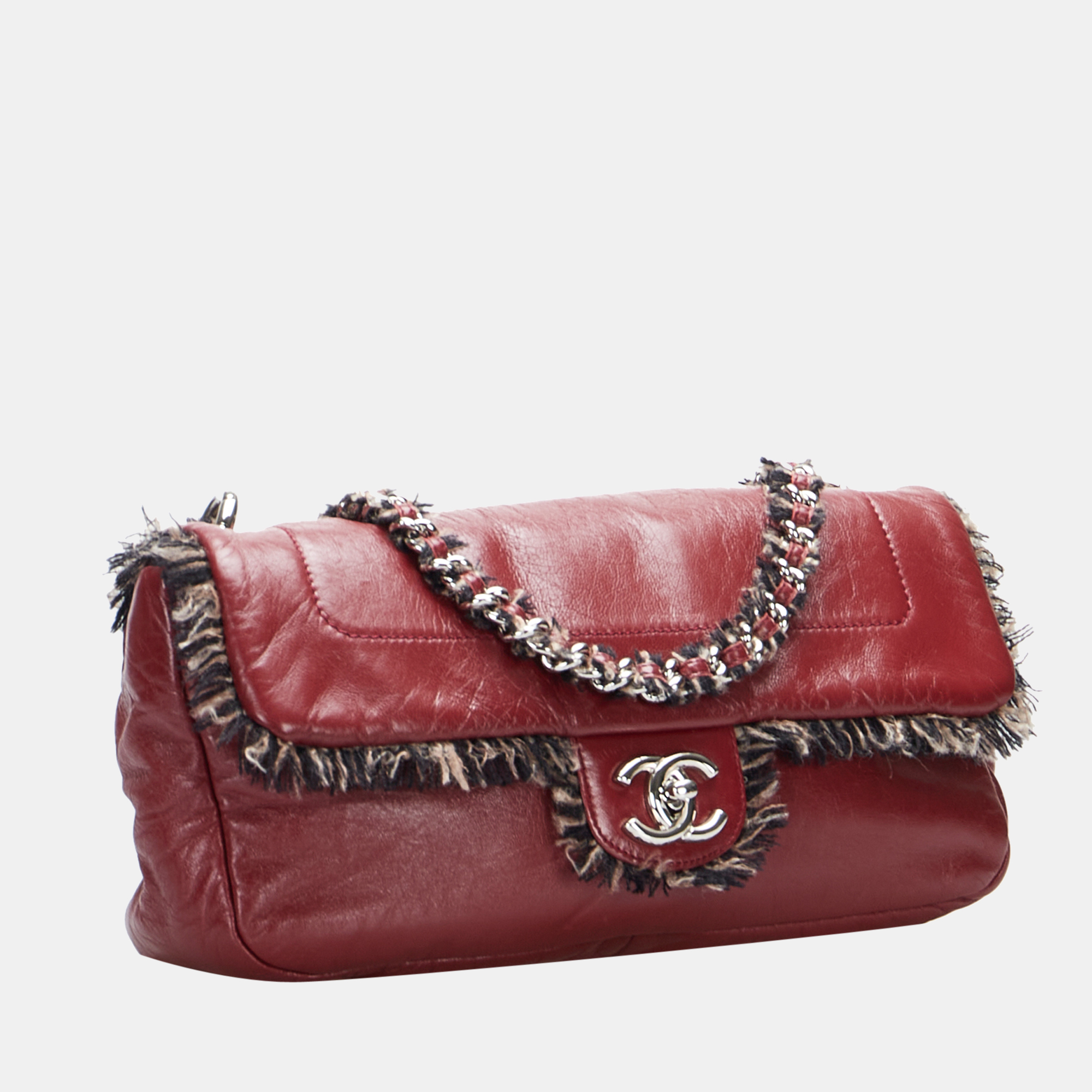 

Chanel Red Funny Tweed Flap Shoulder Bag
