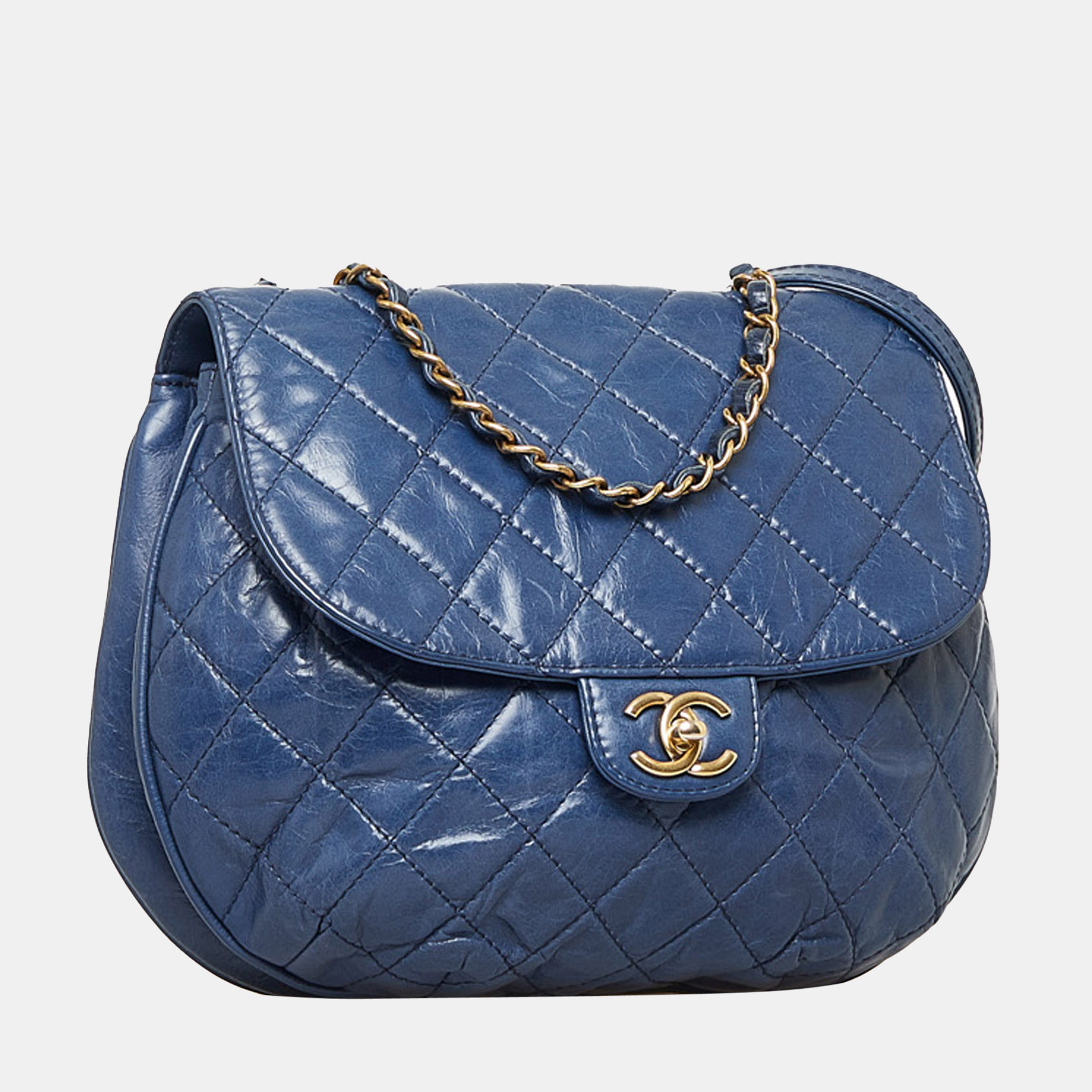 

Chanel Blue Medium Bubble CC Flap Bag
