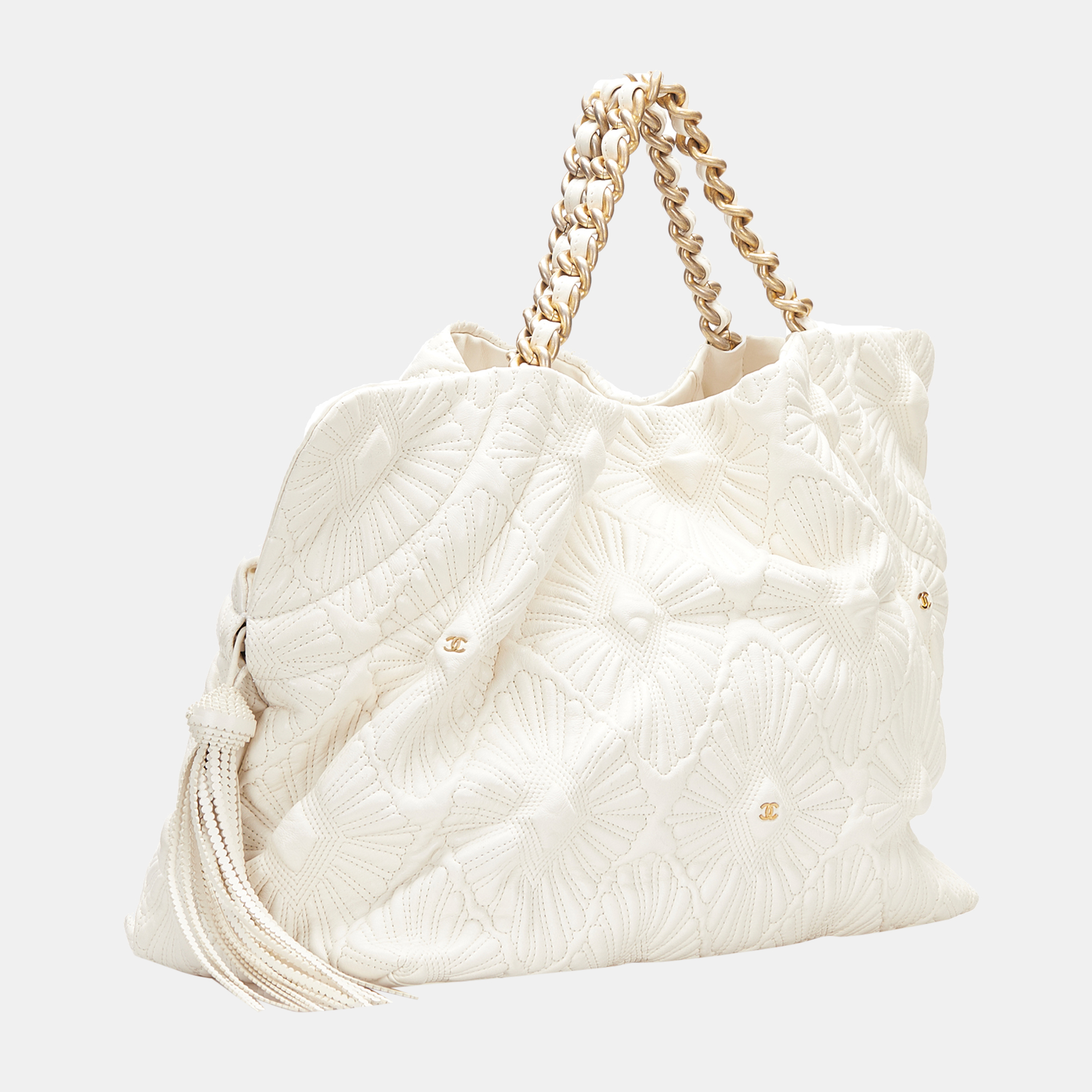 

Chanel White Paris-Venice Ca D'Oro Tote Bag