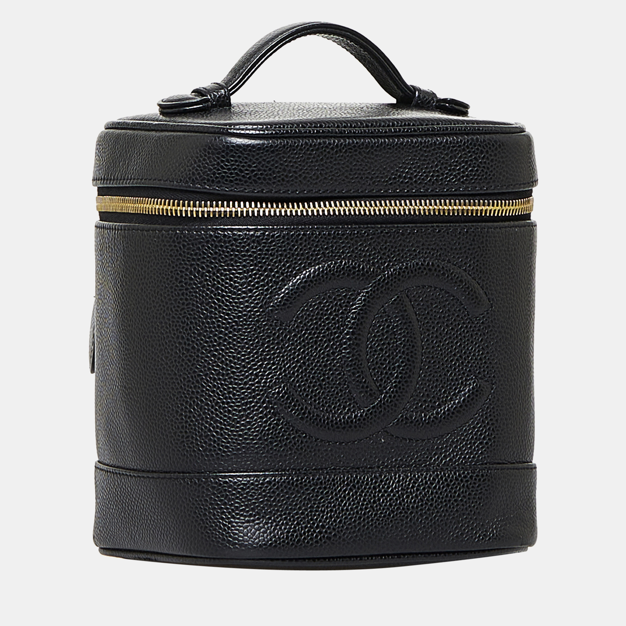 

Chanel Black CC Caviar Leather Vanity Bag