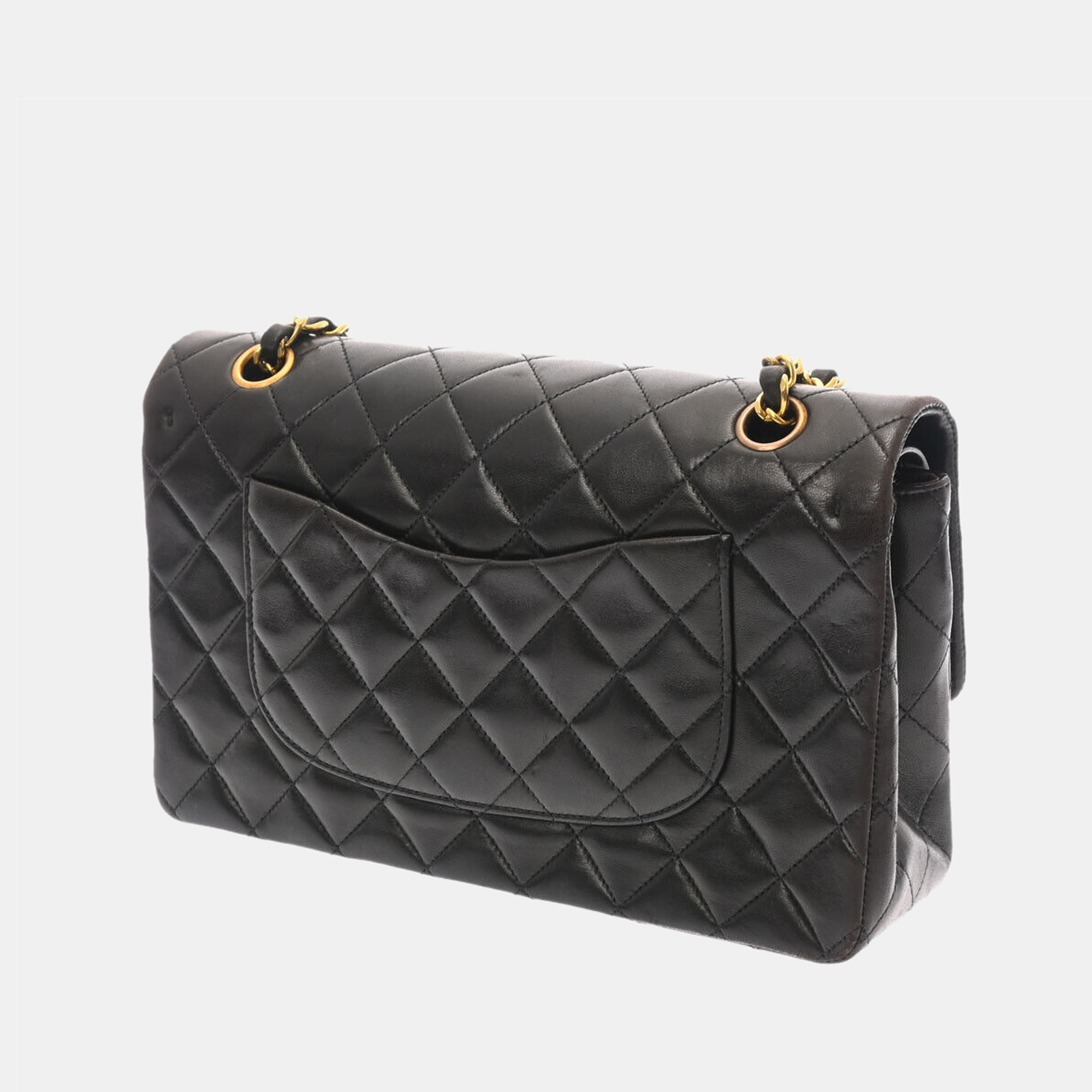 

Chanel Black Lambskin Leather  Classic Double Flap Bag