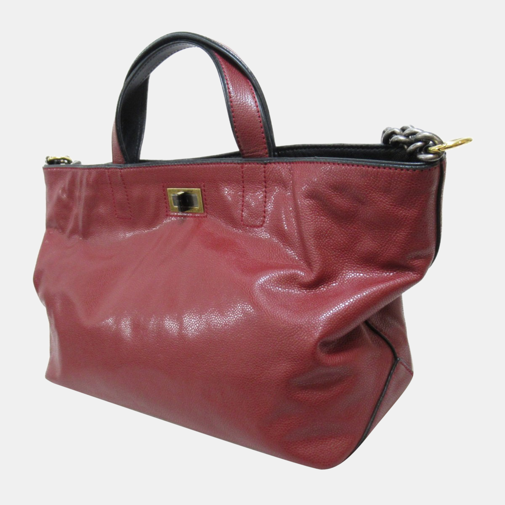 

Chanel Red Caviar Leather Reissue Chain Tote Bag