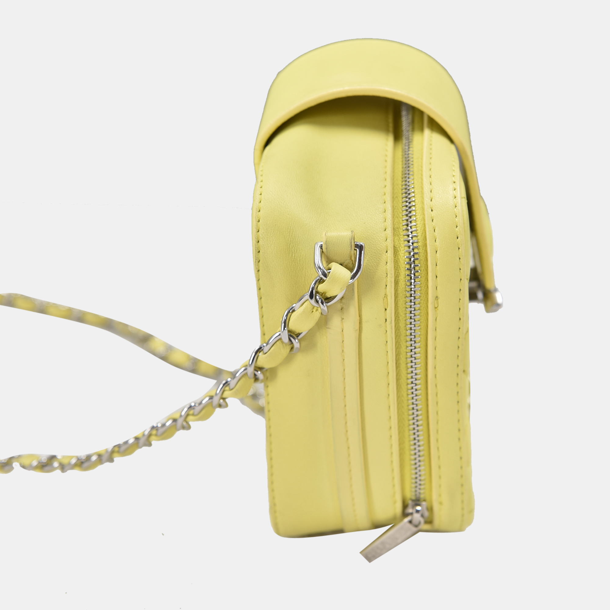 

Chanel Yellow Leather CC Box Camera Bag