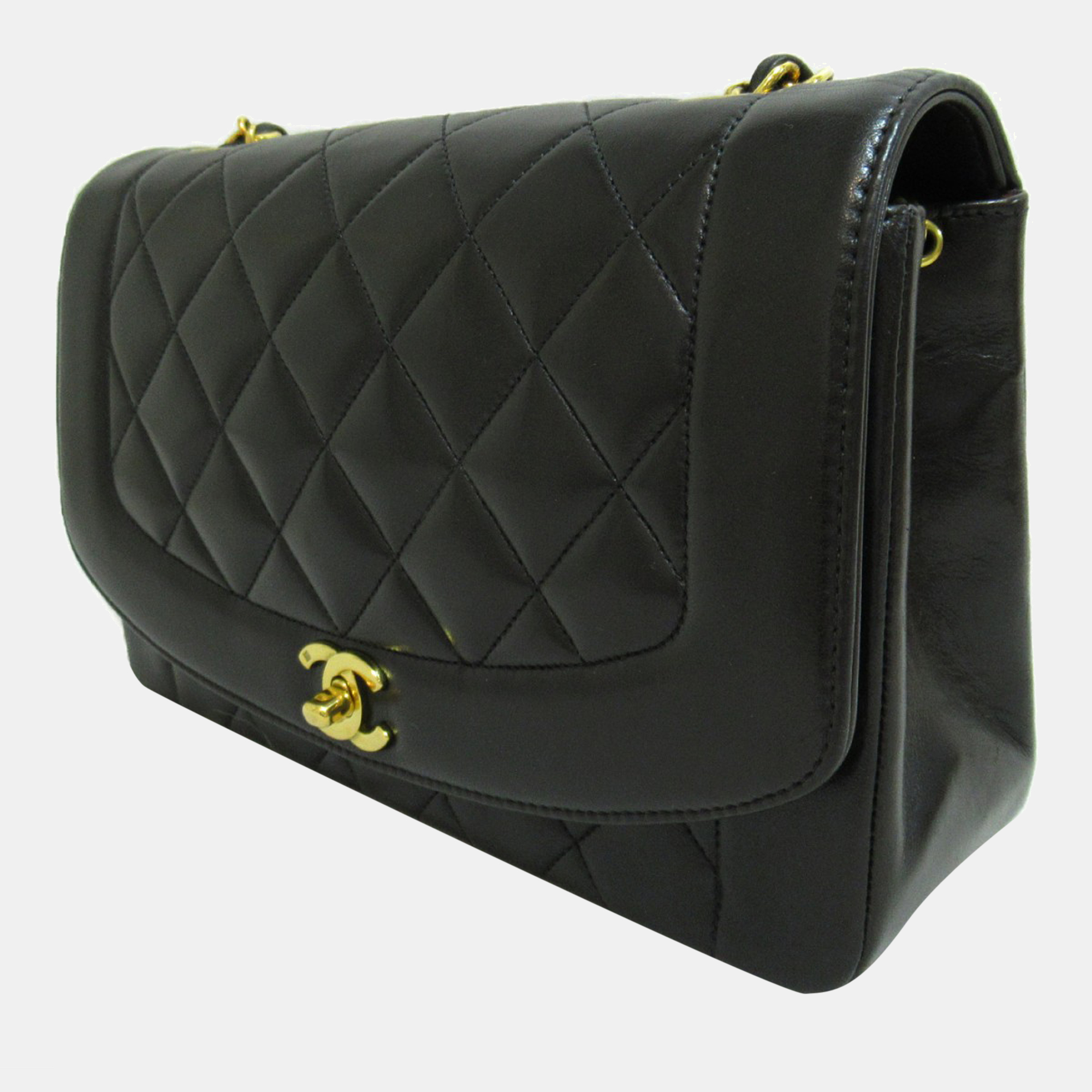 

Chanel Black Leather Diana Flap Crossbody Bag