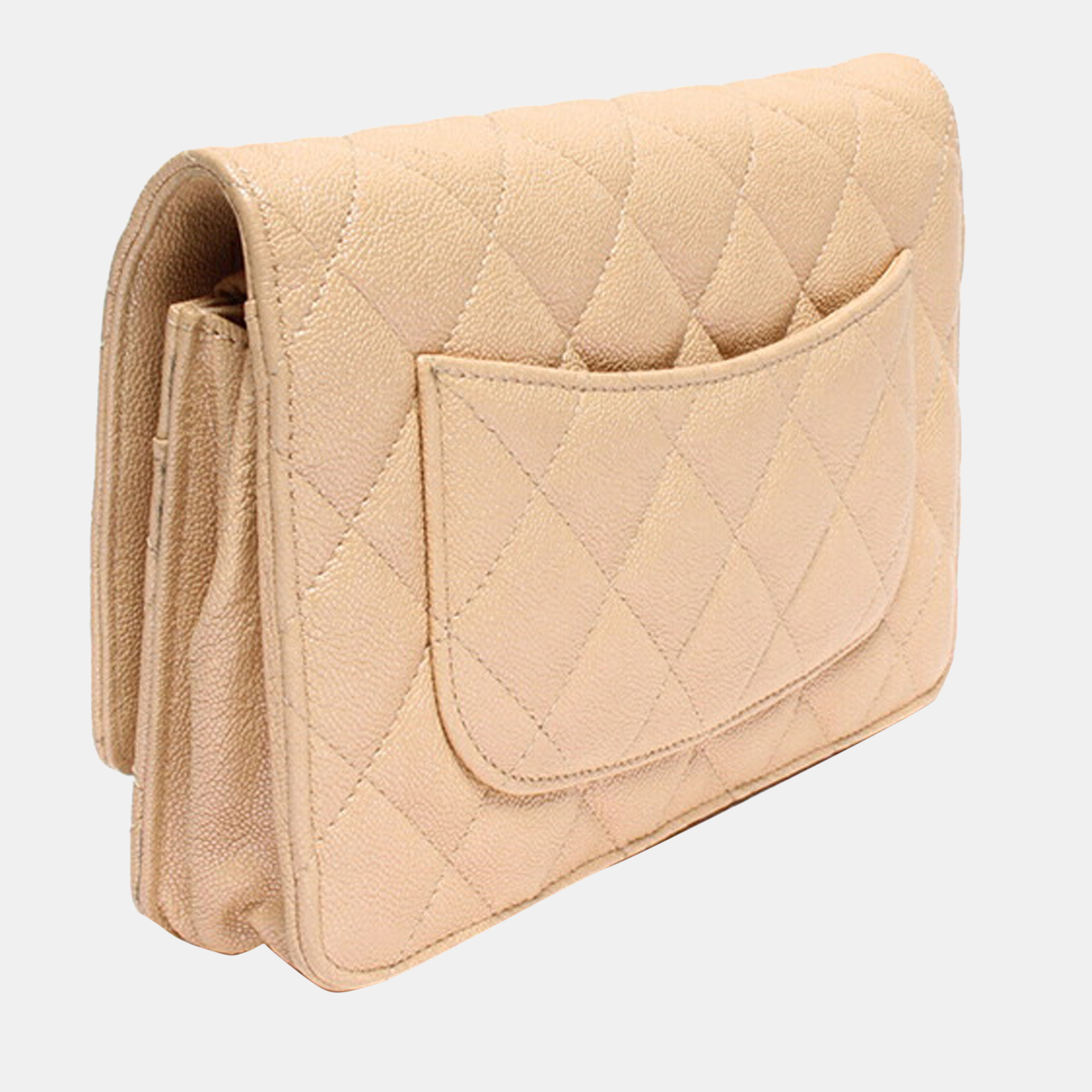 

Chanel Beige Leather CC Wallet on Chain