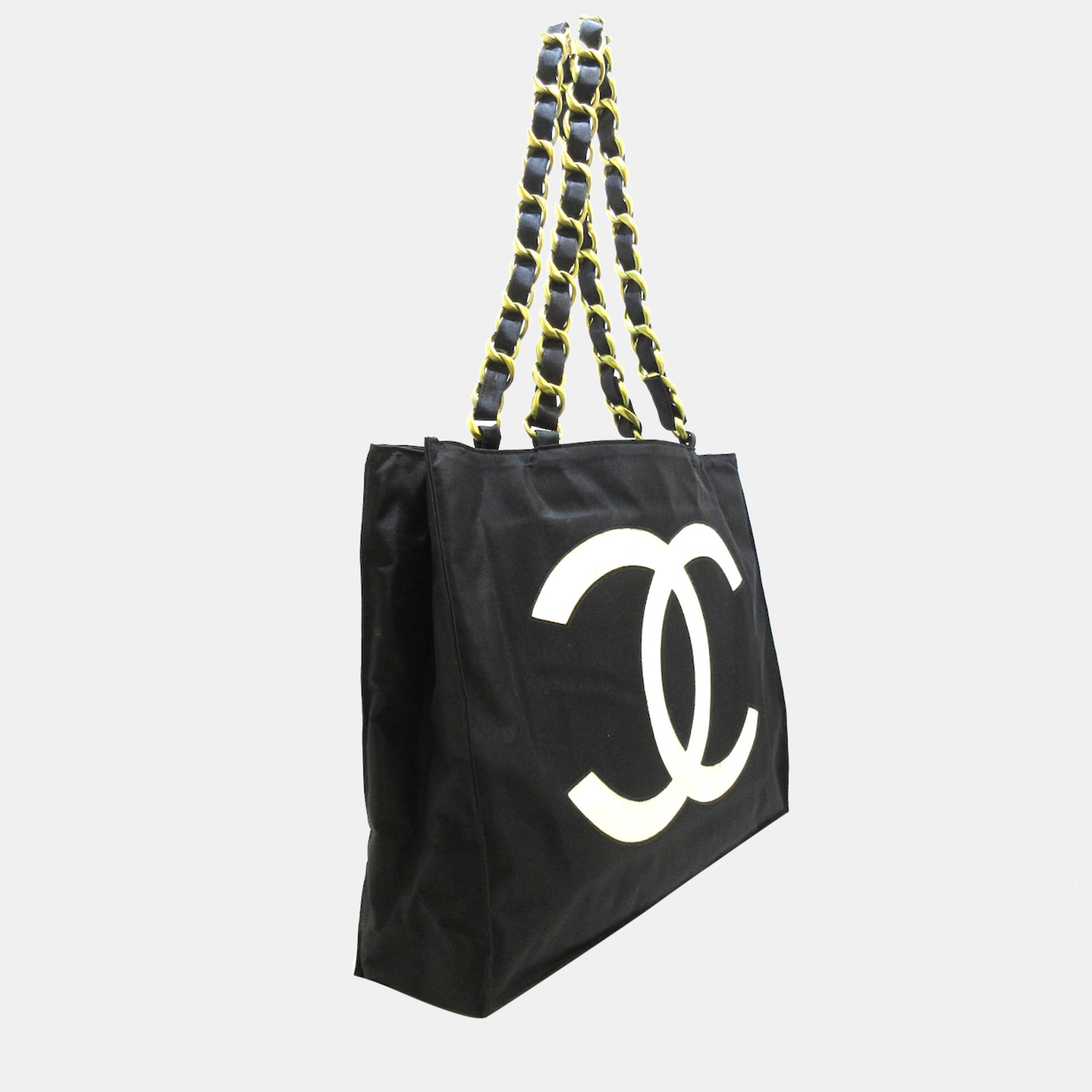 

Chanel Black CC Nylon Cabas tote Bag