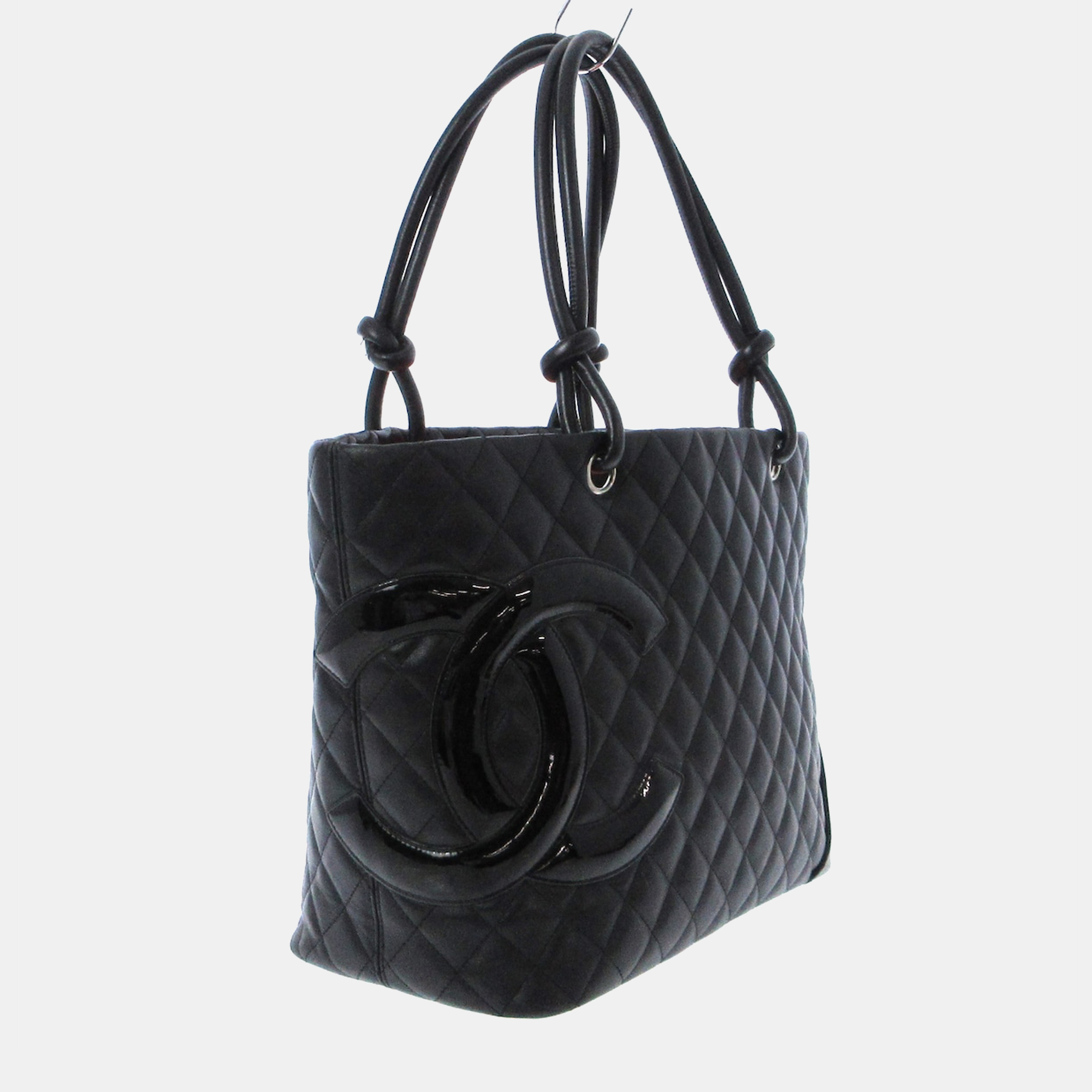 

Chanel Black Leather CC Cambon tote Bag