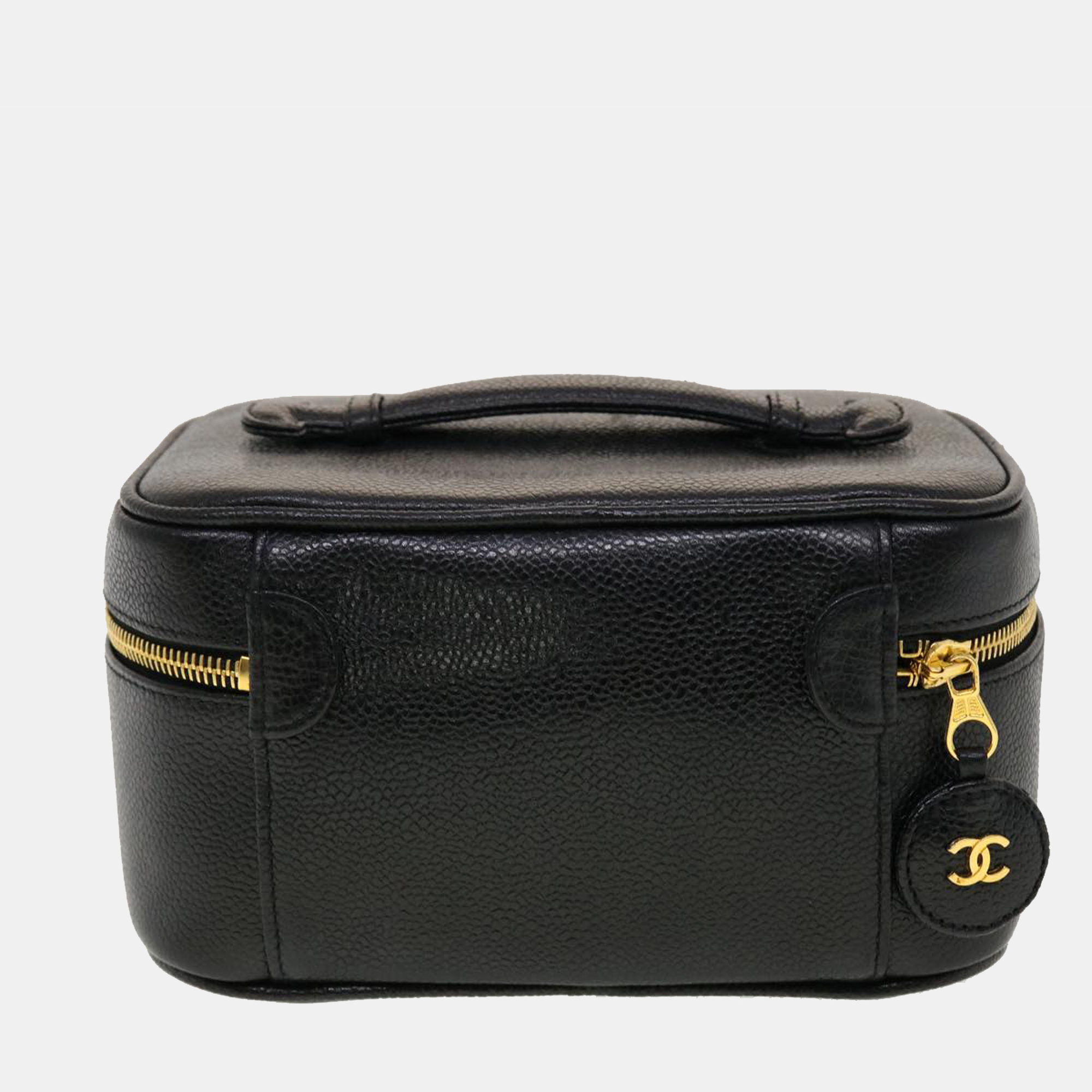

Chanel Black Leather CC Vanity Case