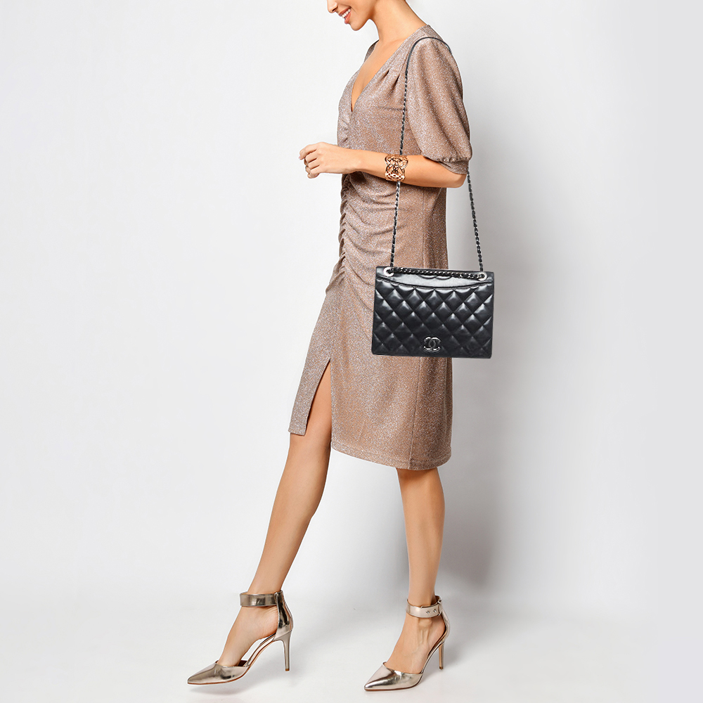 

Chanel Black Leather Medium Ballerine Flap Bag