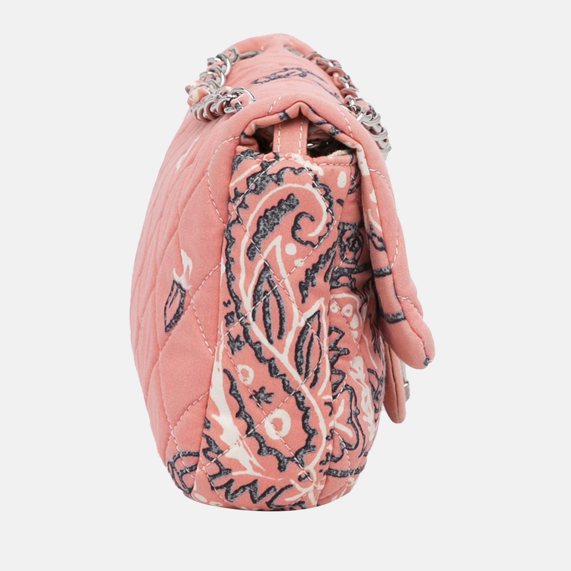 

Chanel Pink Small Bandana Classic Single Flap