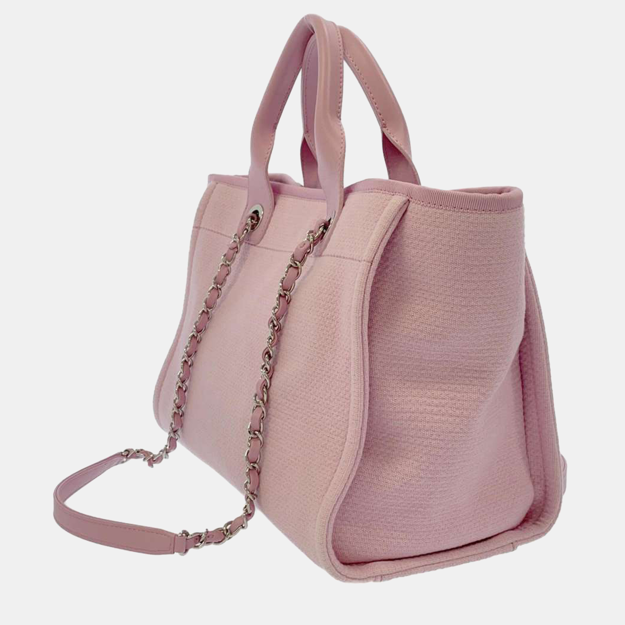 

Chanel Pink Canvas Medium Deauville Tote Bag