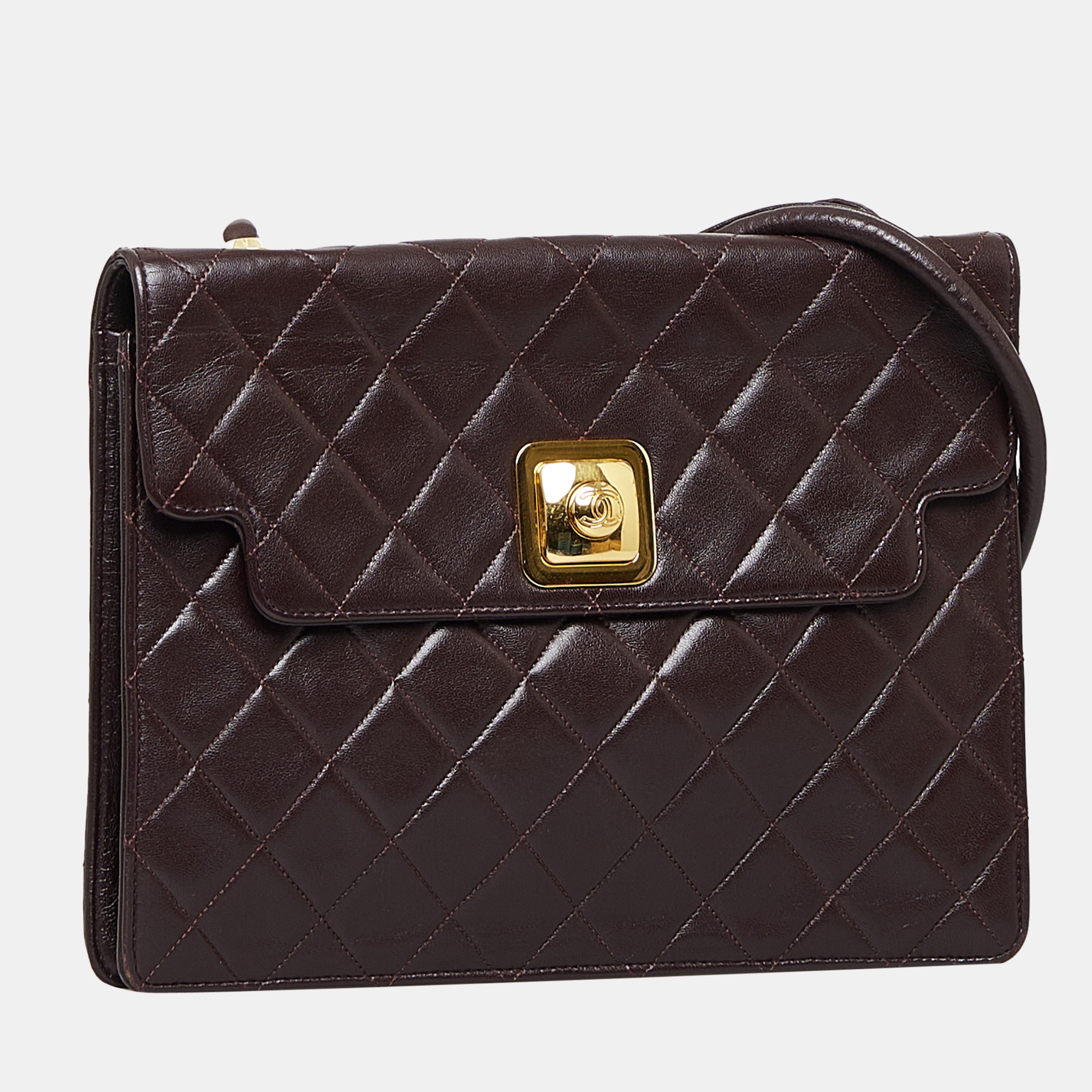 

Chanel Burgundy Matelasse Flap Bag