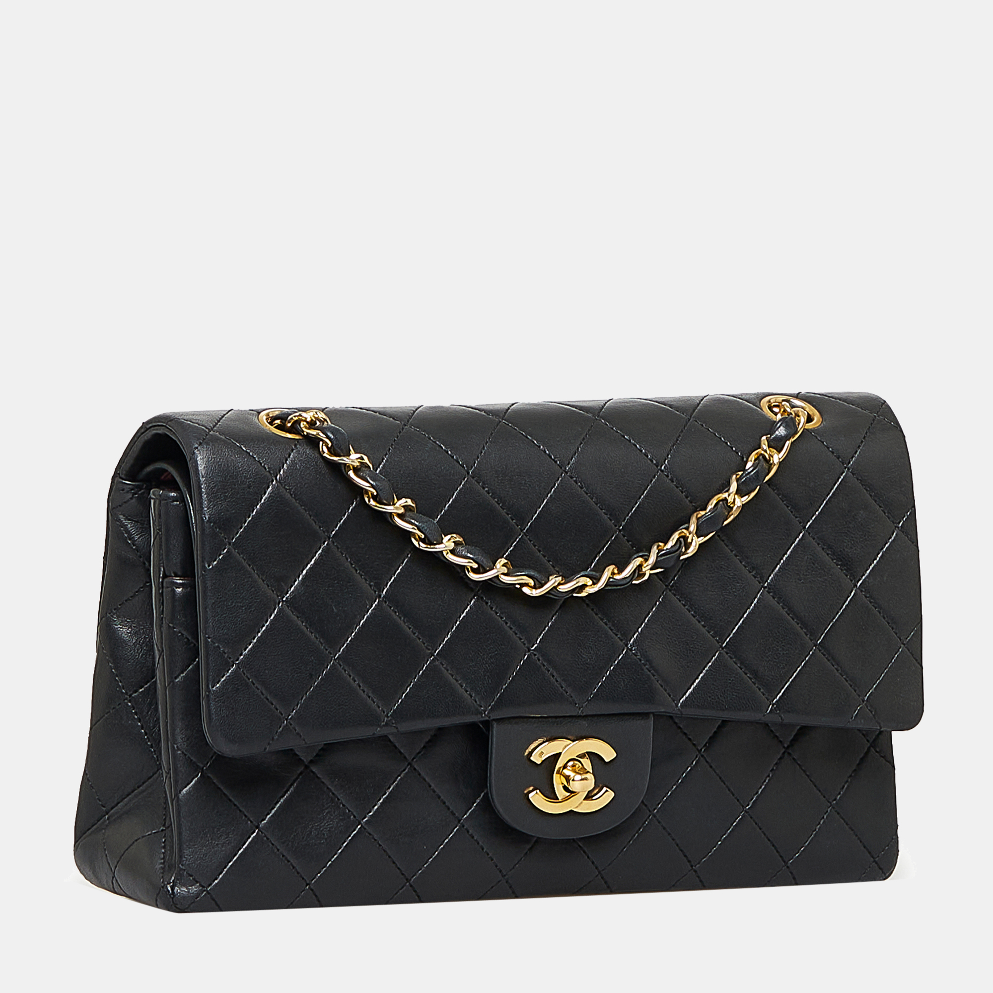 

Chanel Black Medium Classic Lambskin Double Flap