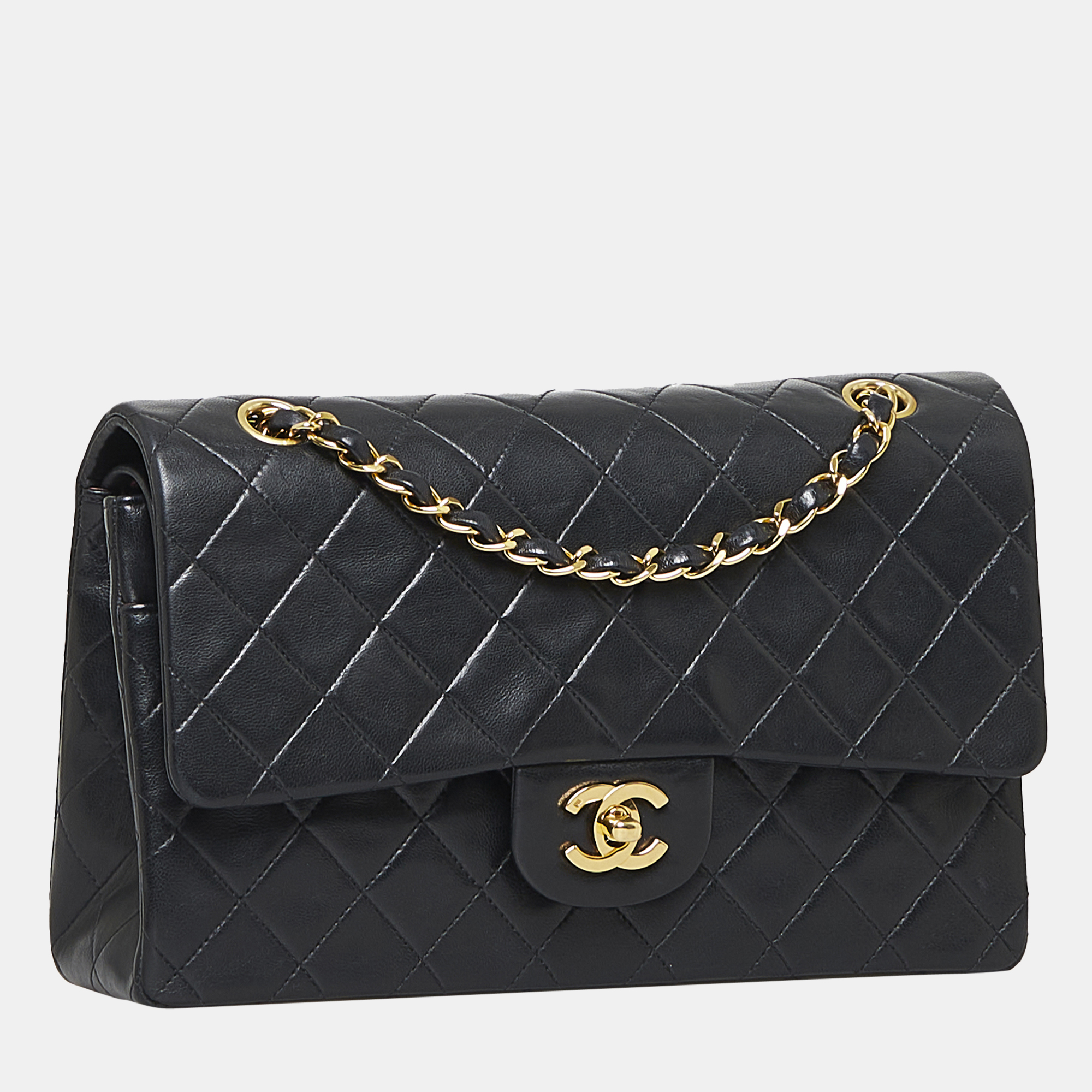 

Chanel Black Medium Classic Lambskin Double Flap