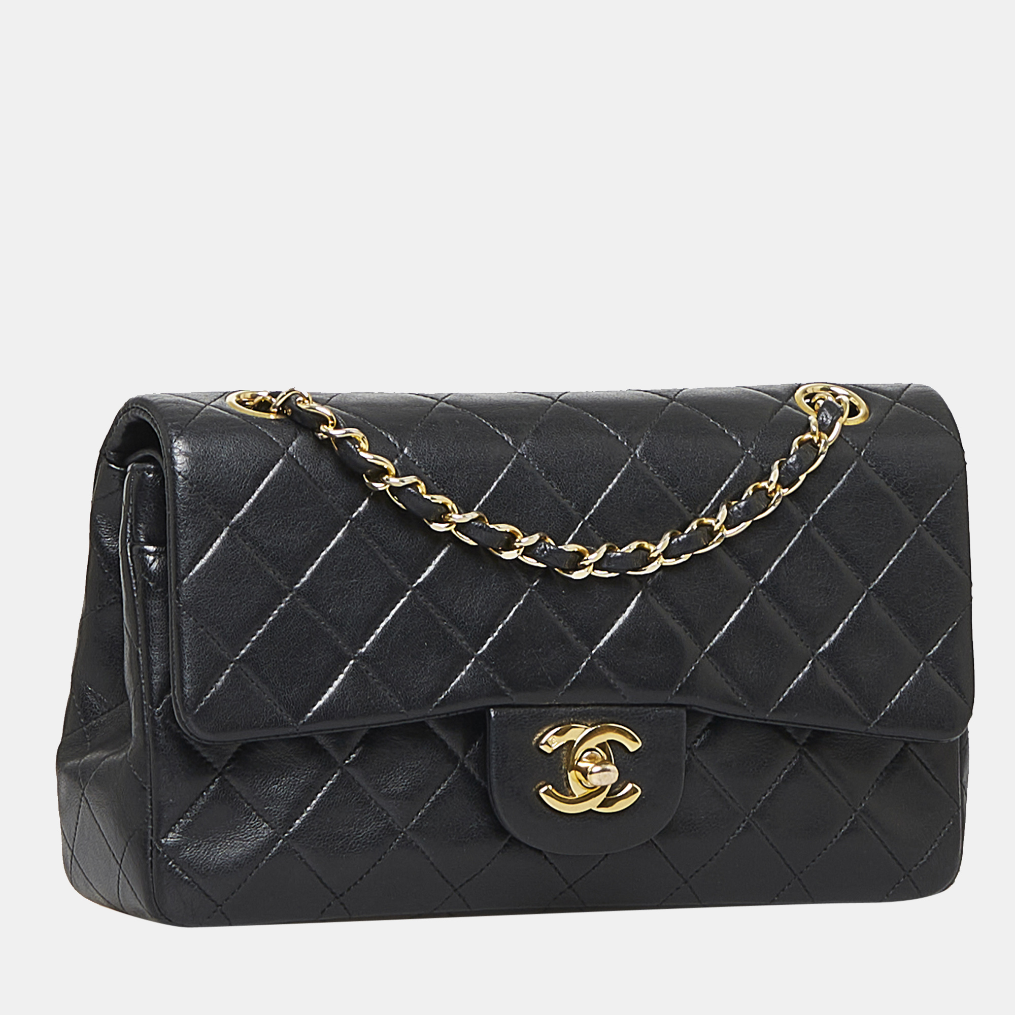 

Chanel Black Small Classic Lambskin Double Flap