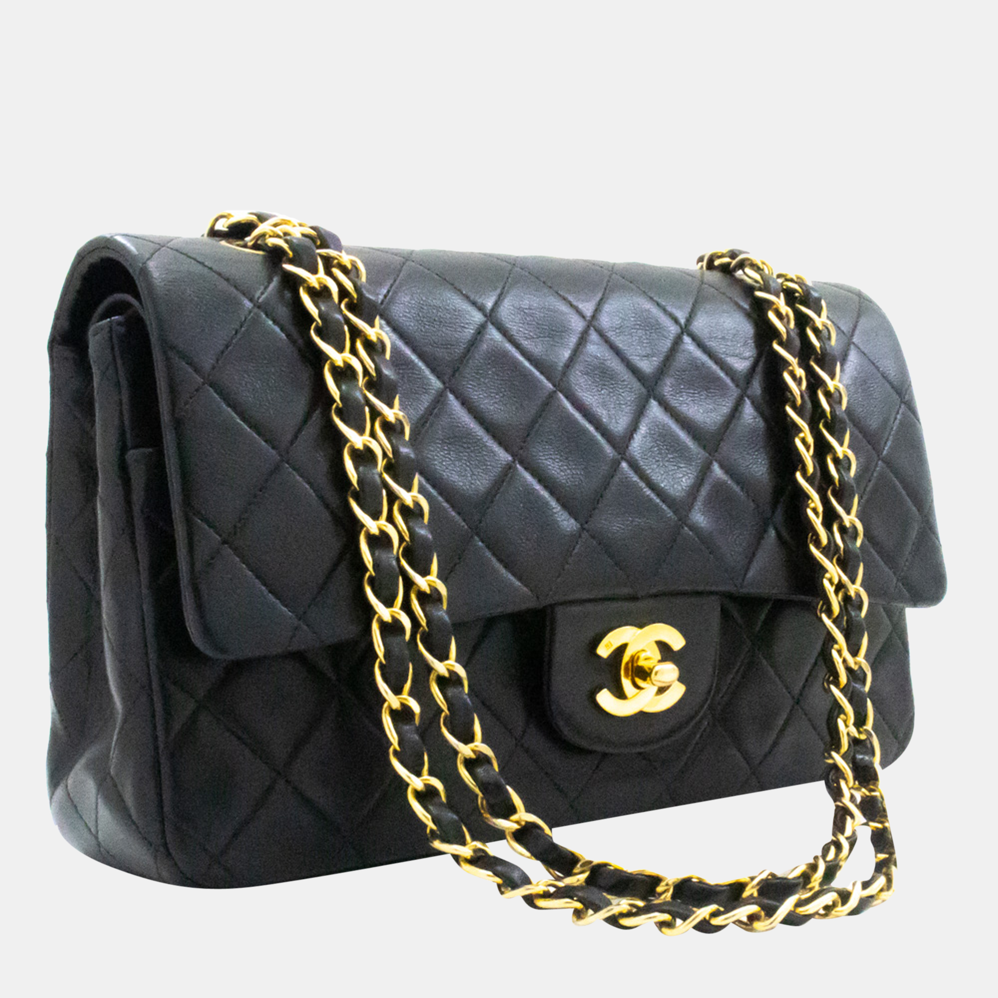 

Chanel Black Leather Classic Double Flap Bag