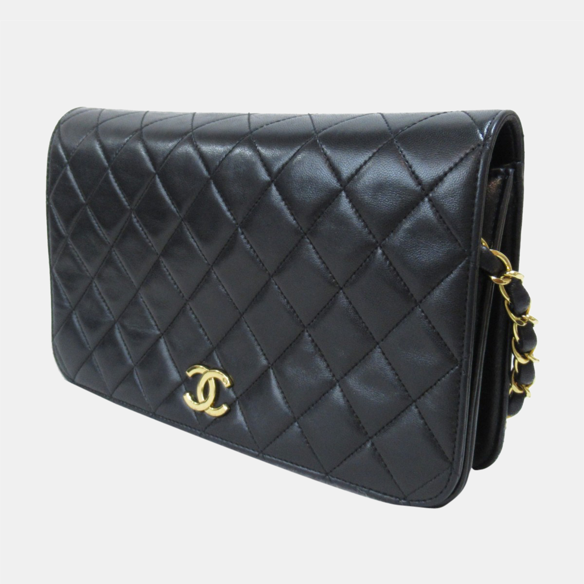 

Chanel Black CC Quilted Leather Flap Bag
