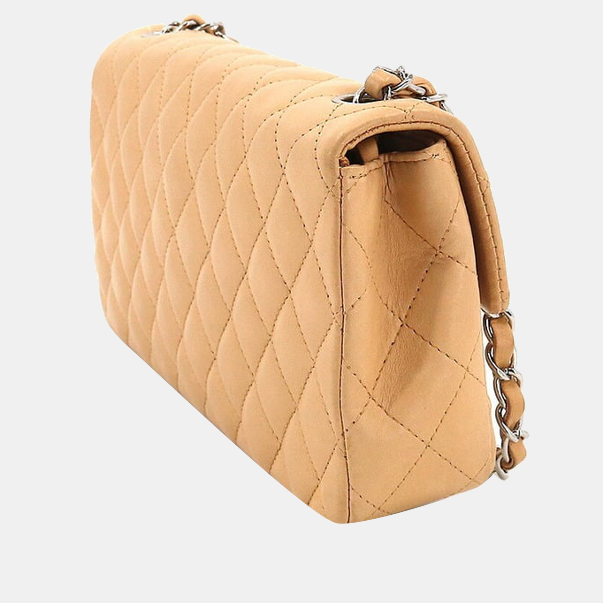 

Chanel Beige Leather Classic Small Double Flap Shoulder Bag