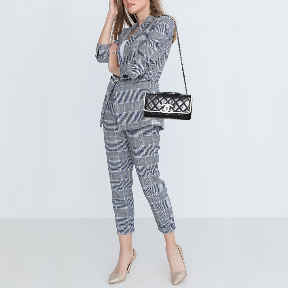 

Chanel Black Quilted Leather Divine Medium Flap Bag