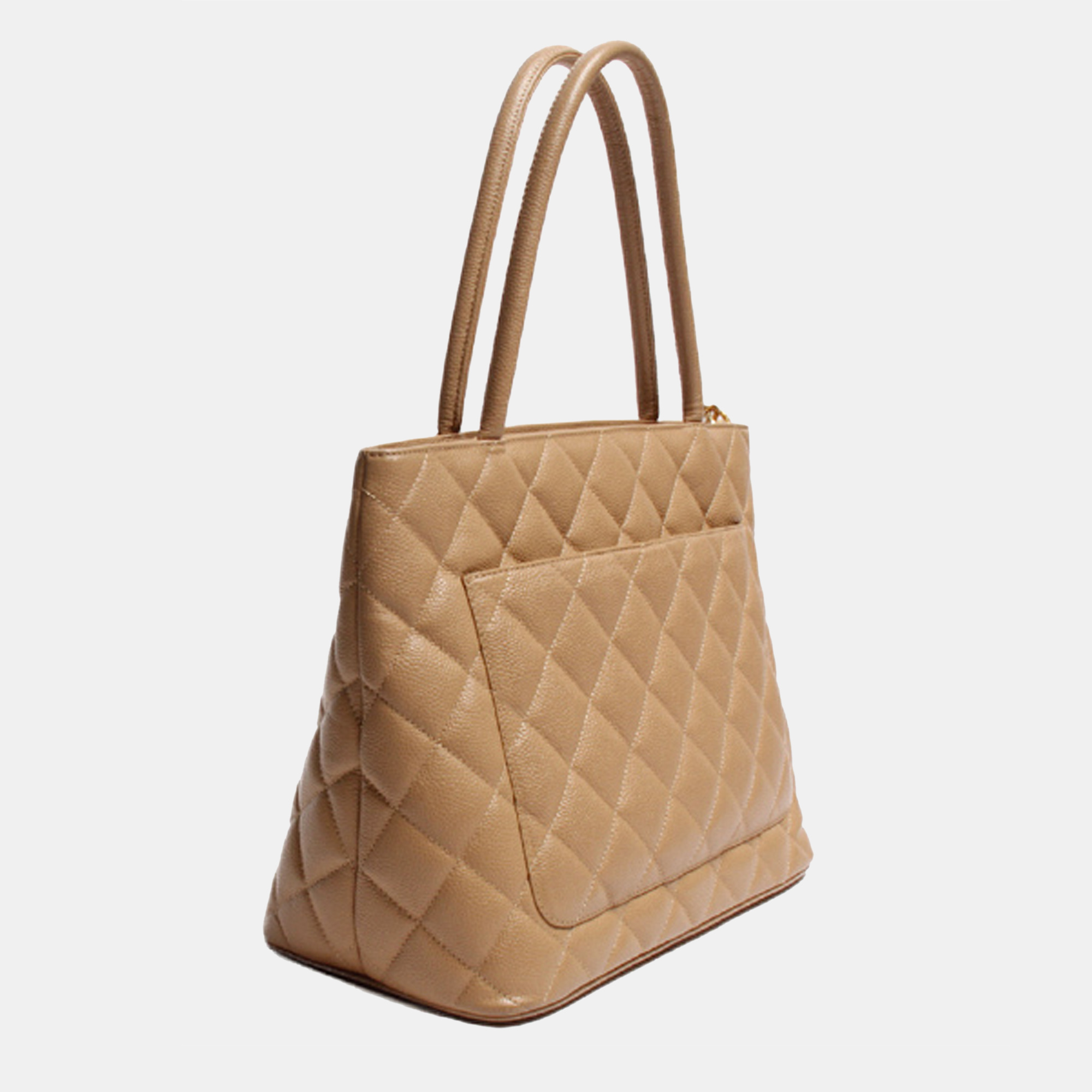 

Chanel Beige Caviar Leather Medallion Tote bag