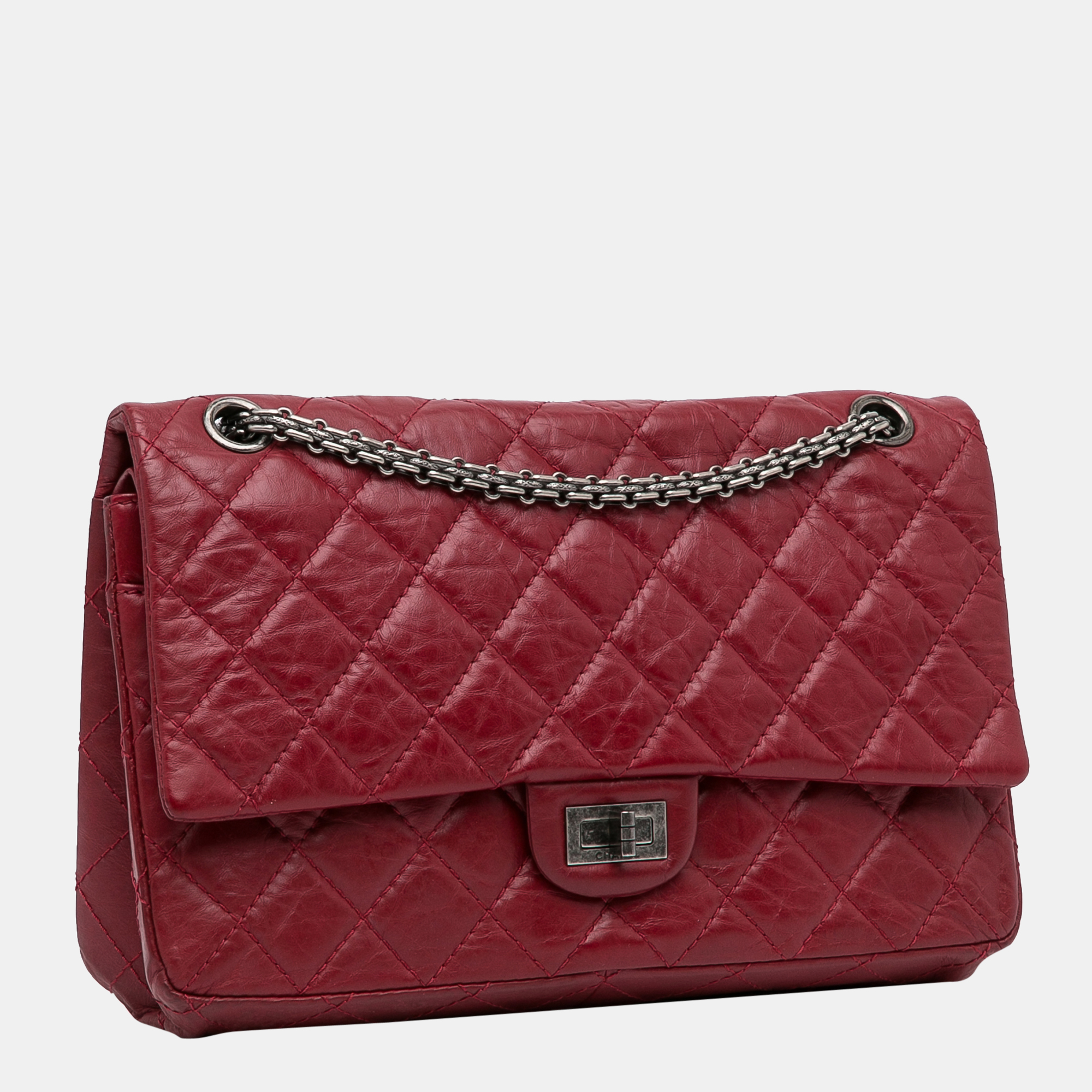 

Chanel Red 2.55 Reissue 227 Double Flap Bag