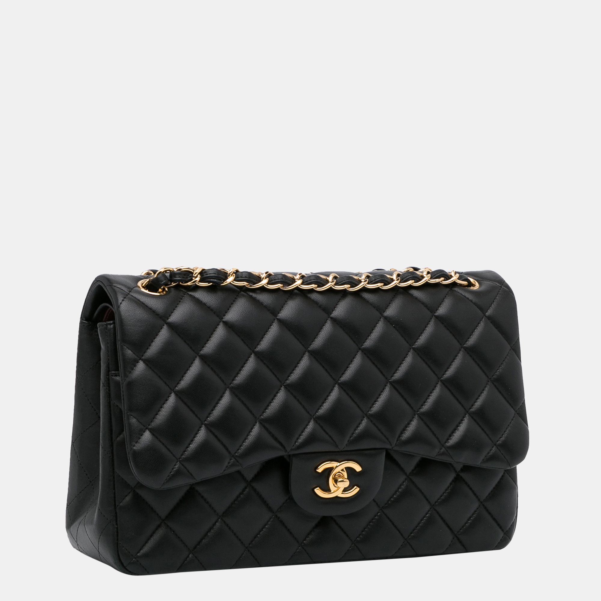 

Chanel Black Jumbo Classic Lambskin Double Flap