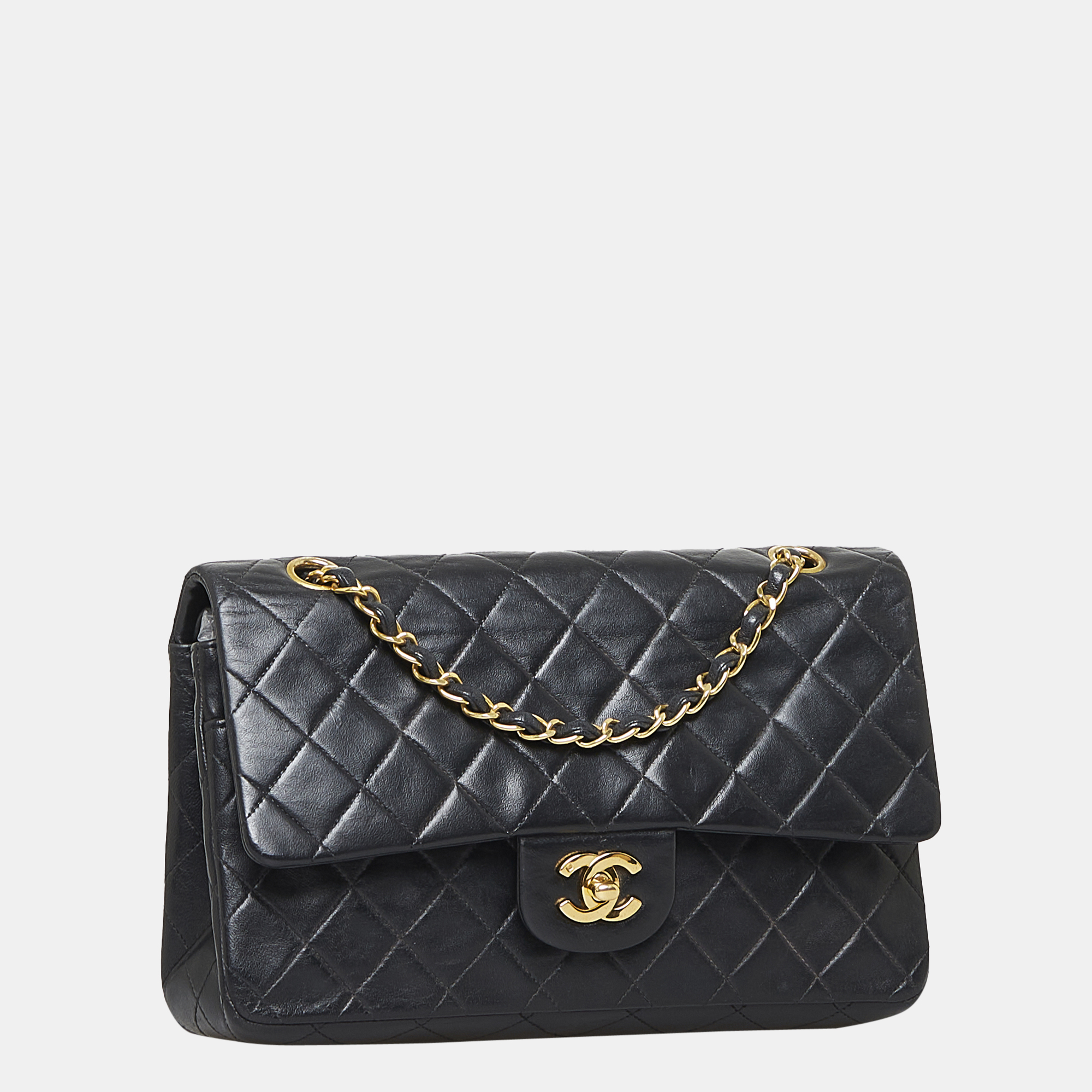 

Chanel Black Medium Classic Lambskin Double Flap Bag