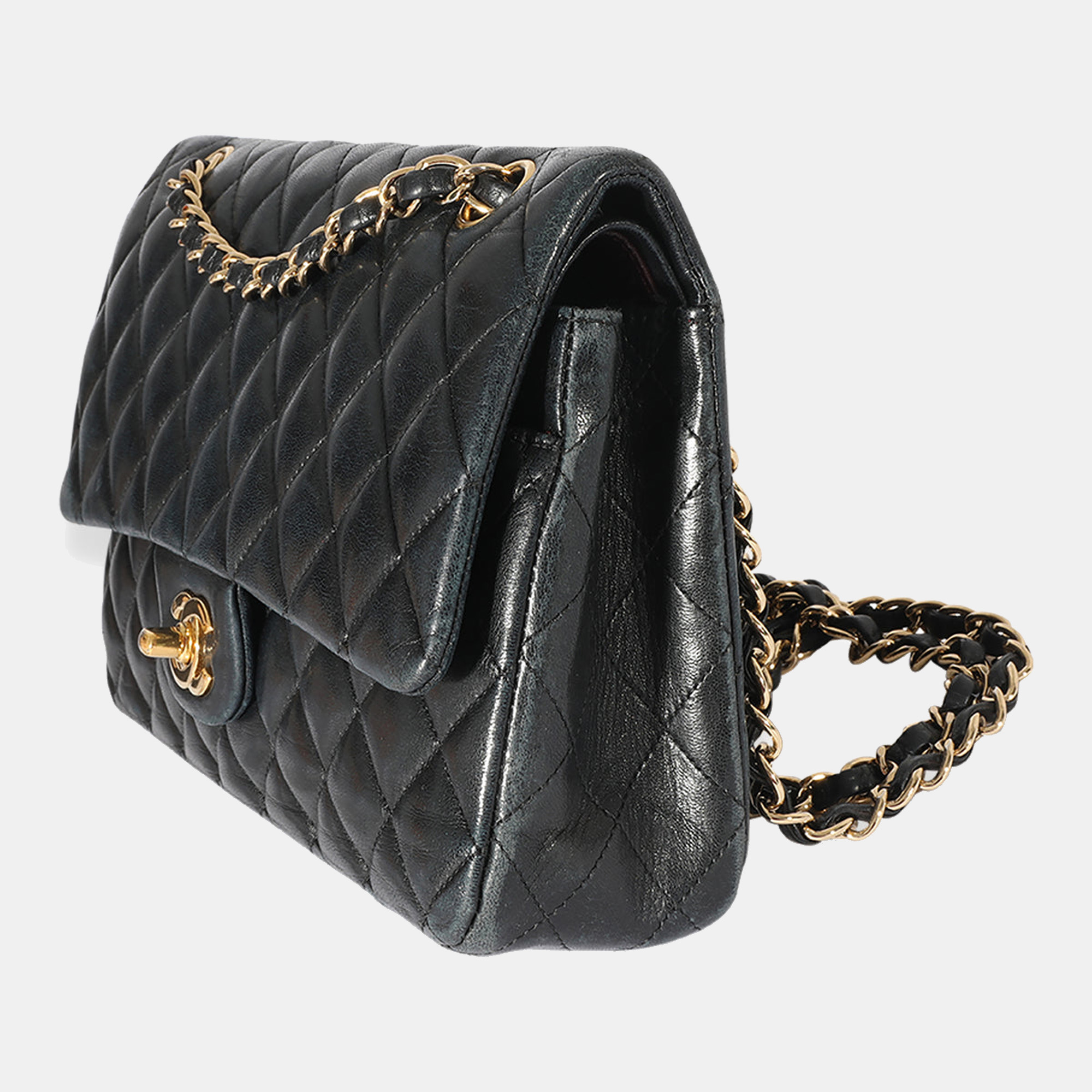 

Chanel Black Chanel Quilted Lambskin Medium Classic Double Flap Bag