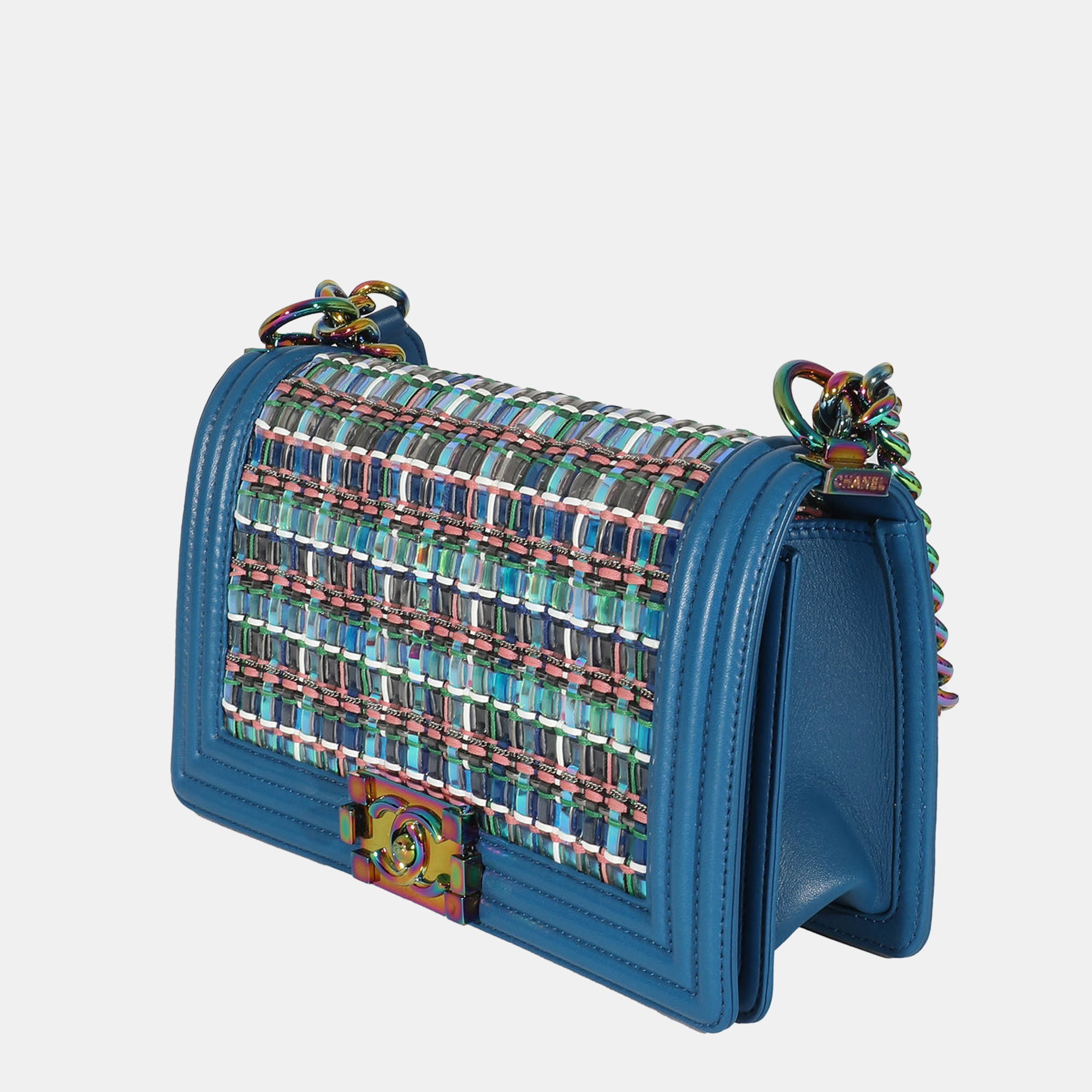 

Chanel Multi Lambskin Leather PVC  Old Boy Shoulder Bag, Multicolor