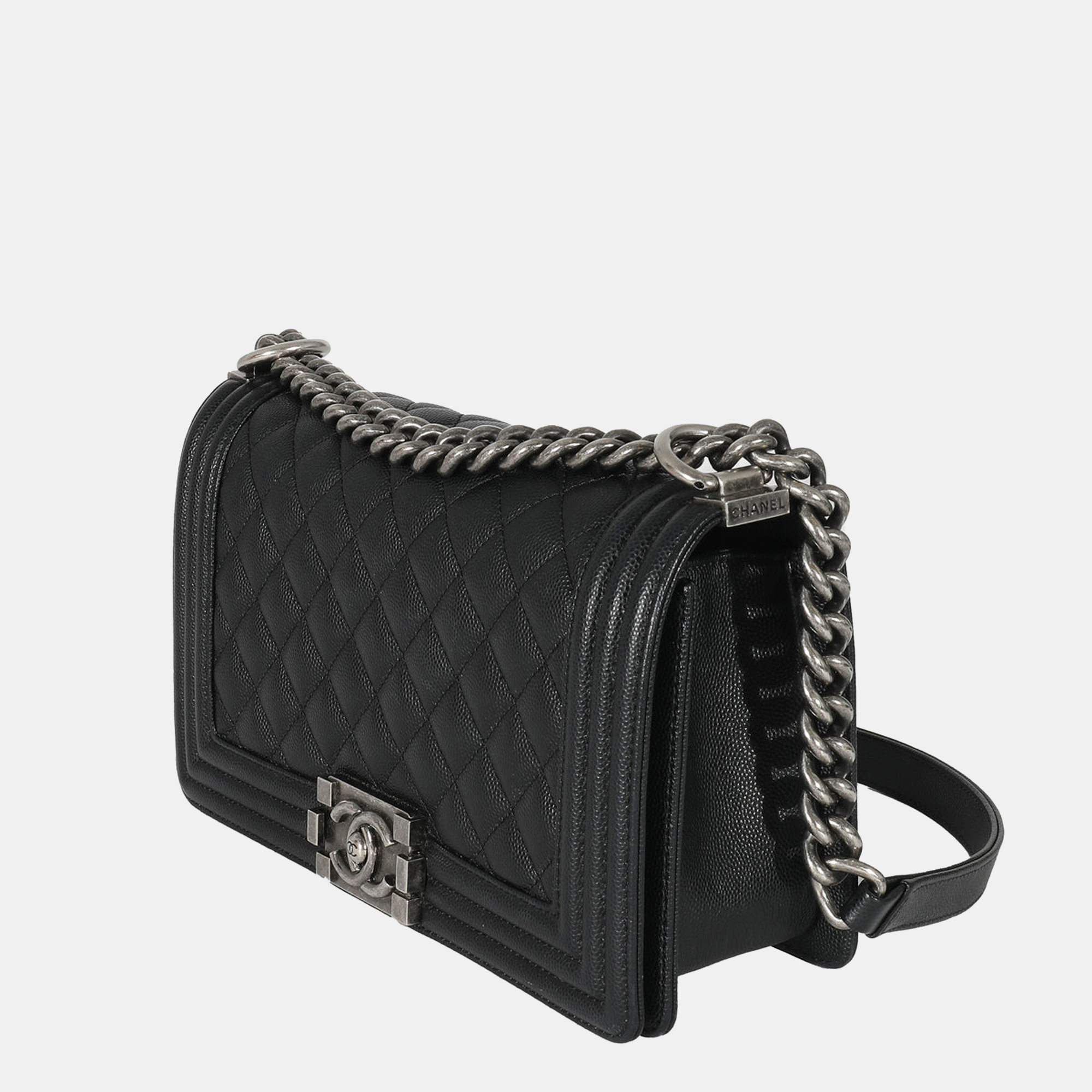 

Chanel Black Caviar Leather  Boy Shoulder Bag