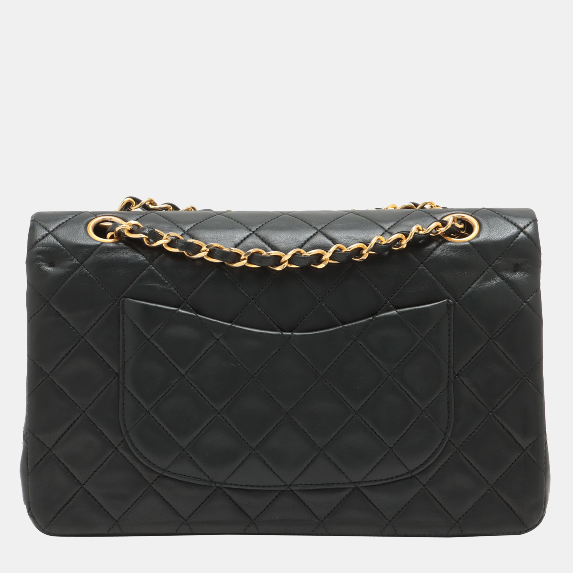 

Chanel Black Leather Medium Classic Double Flap Shoulder Bag