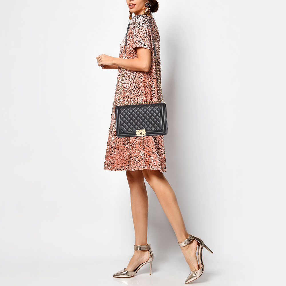 

Chanel Brown Quilted Leather New Medium Boy Flap Bag