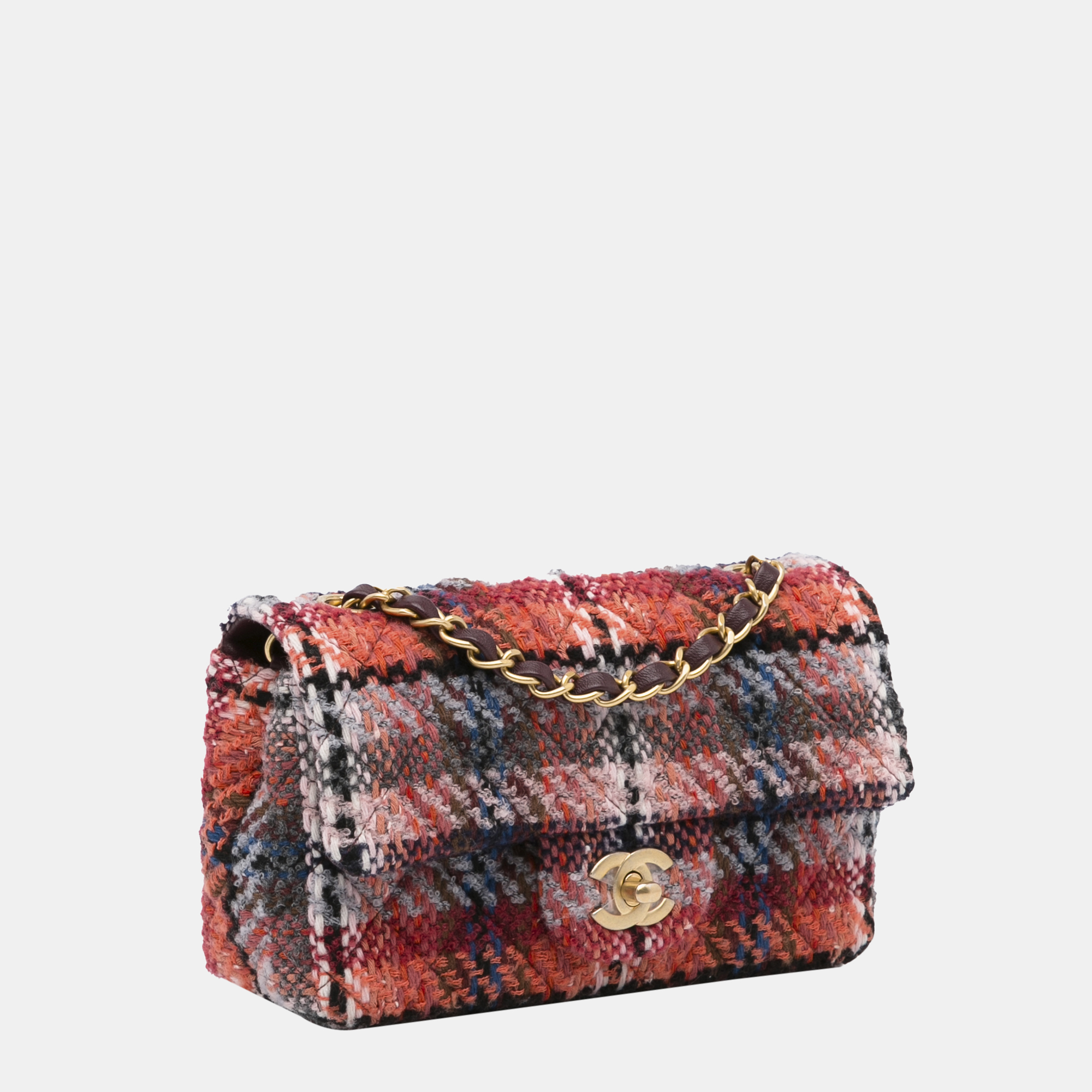 

Chanel Multicoloured Mini Tweed Single Flap Bag, Multicolor