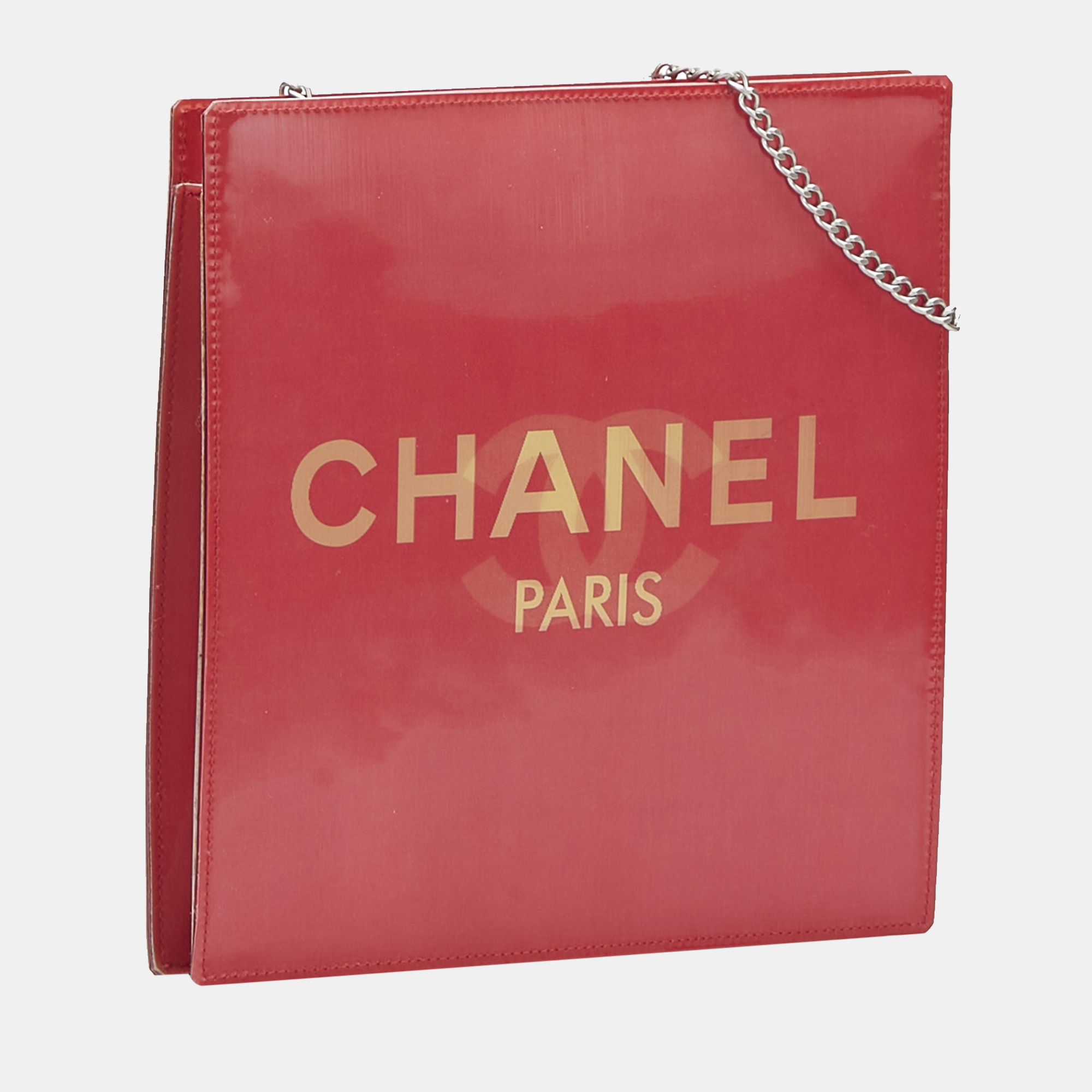 

Chanel Red Holographic Chain Shoulder Bag