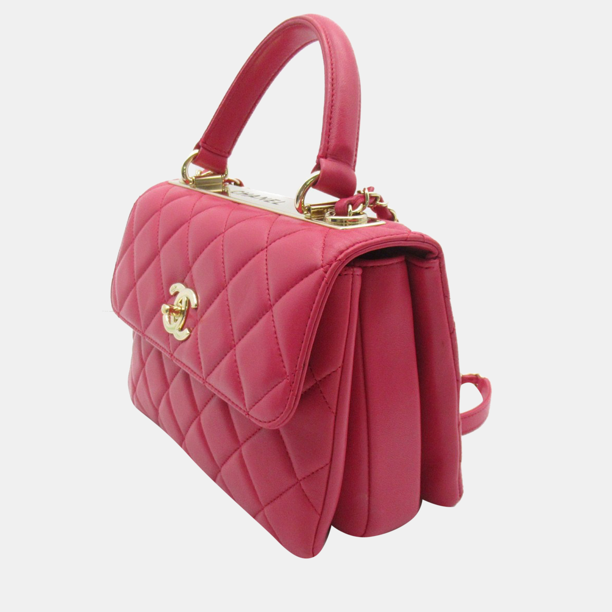 

Chanel Pink Leather Trendy CC Handle Bag