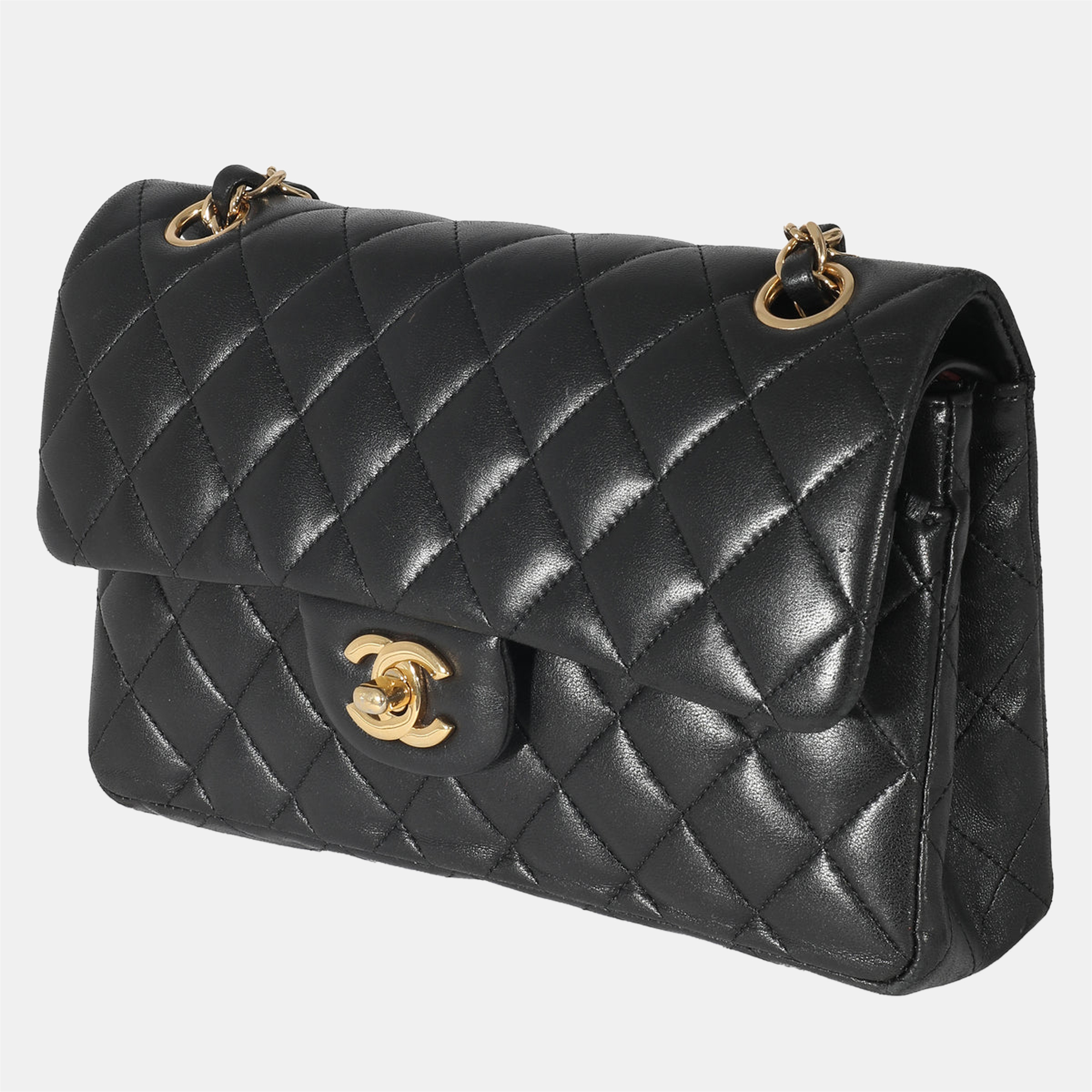 

Chanel Black Lambskin  Classic Double Flap Bag