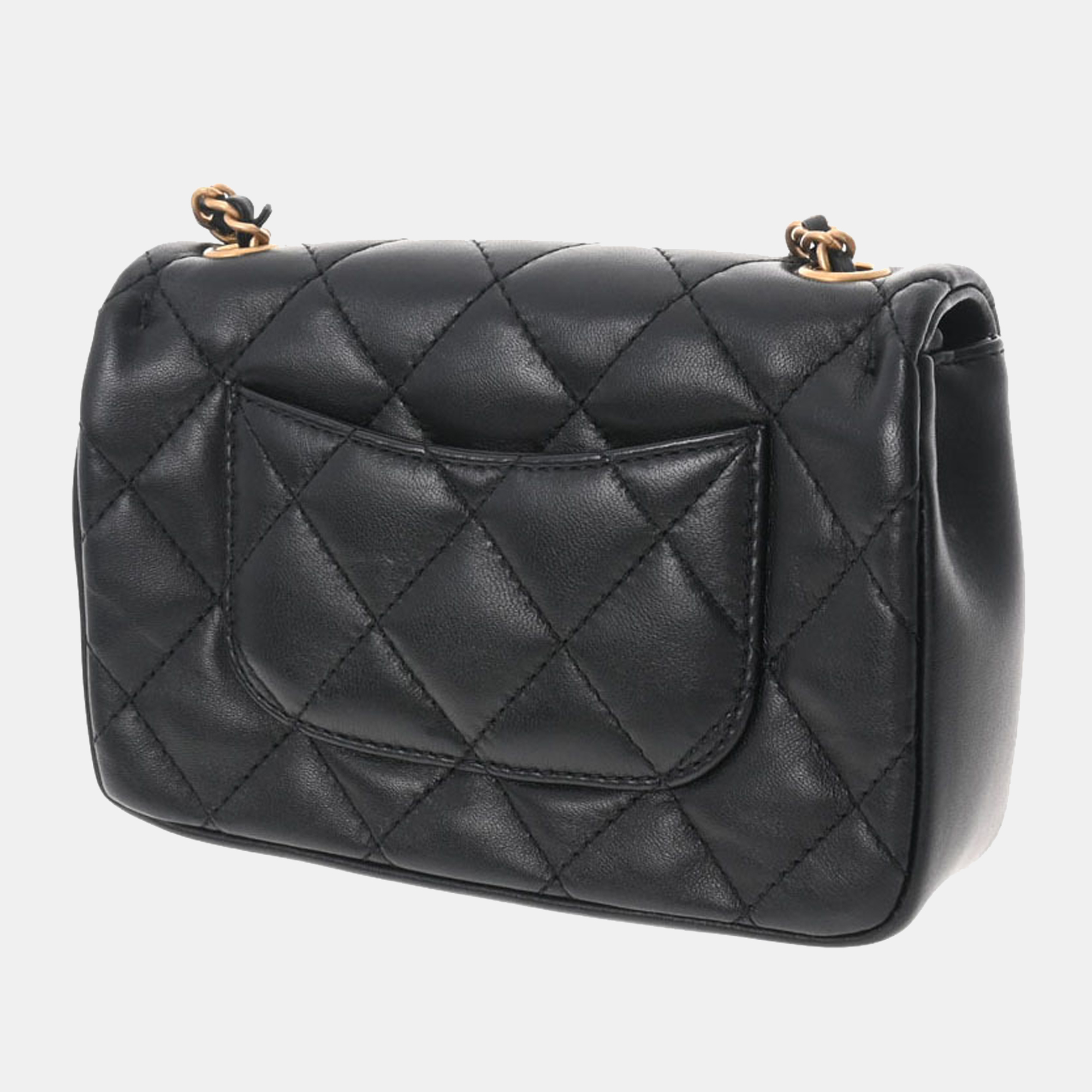 

Chanel Black Leather Rectangular Flap Bag