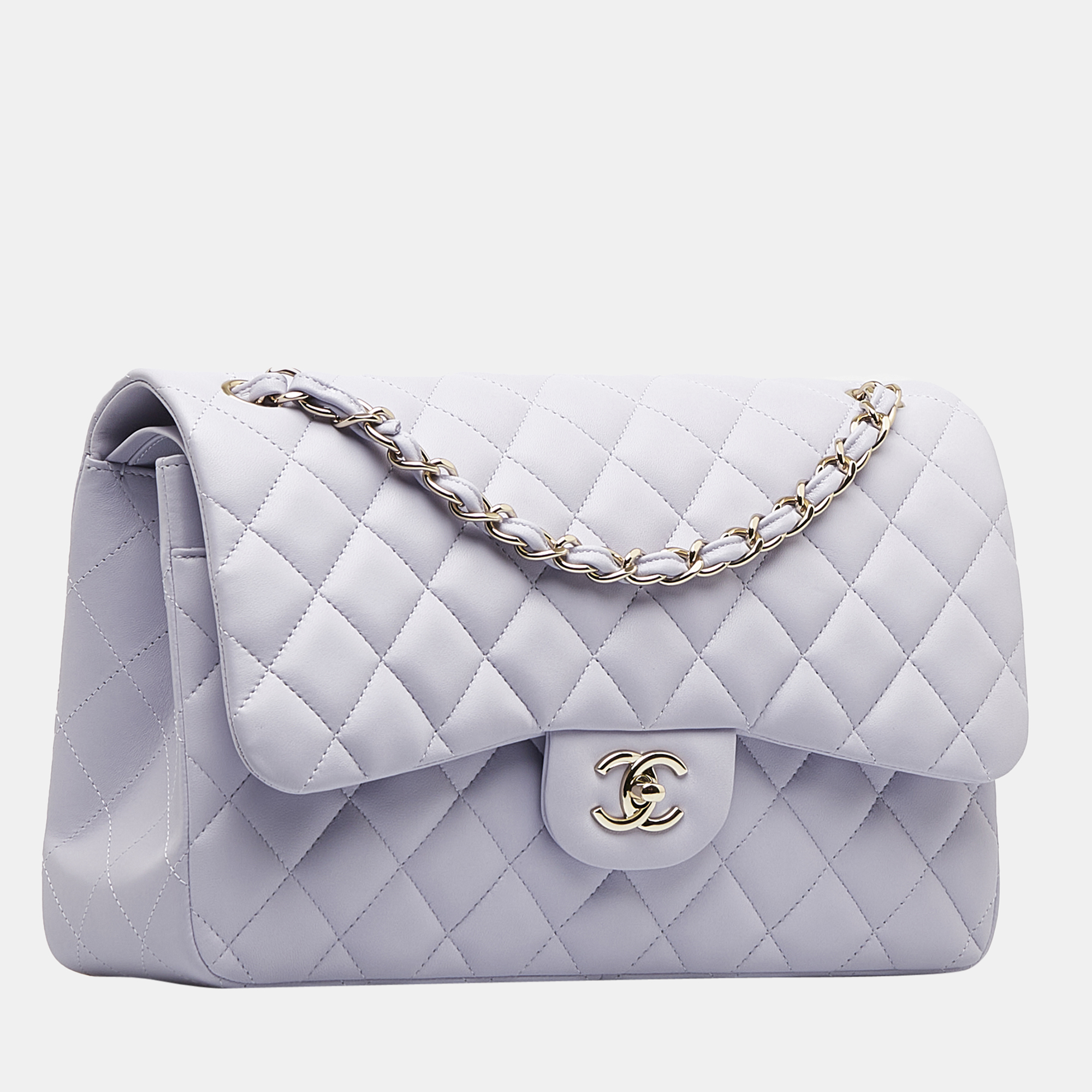

Chanel Purple Jumbo Classic Lambskin Double Flap