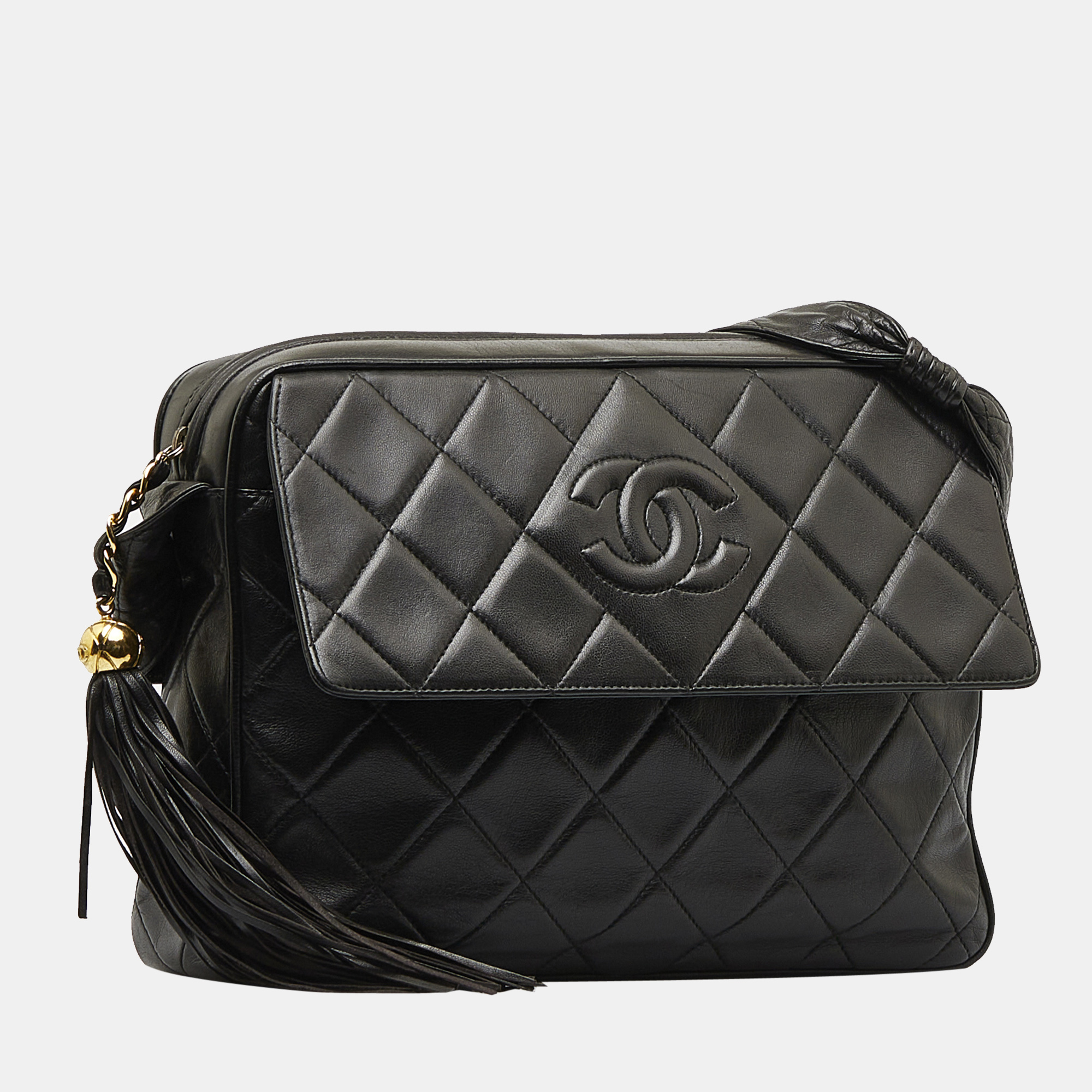 

Chanel Black CC Matelasse Tassel Crossbody