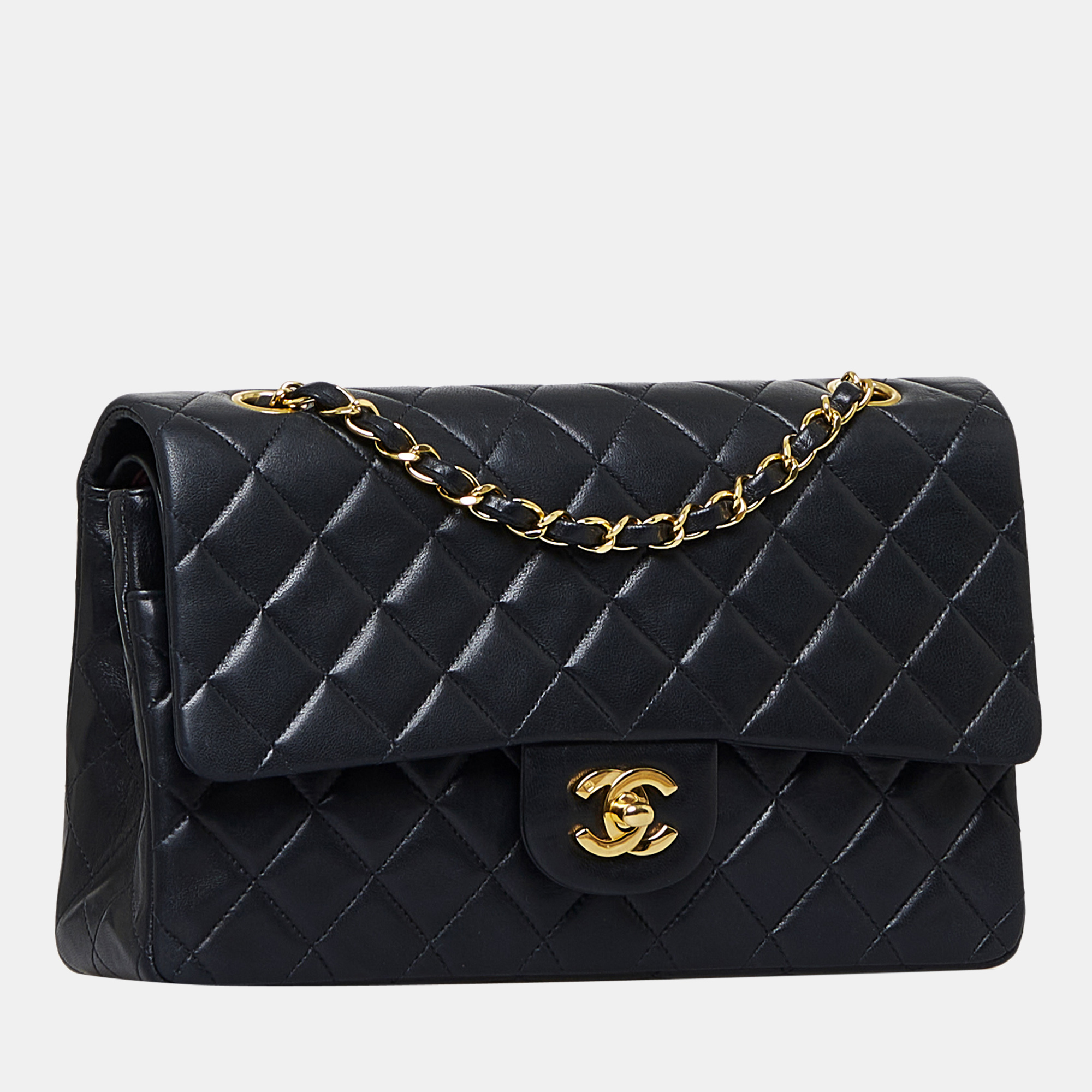 

Chanel Black Medium Classic Lambskin Double Flap Bag