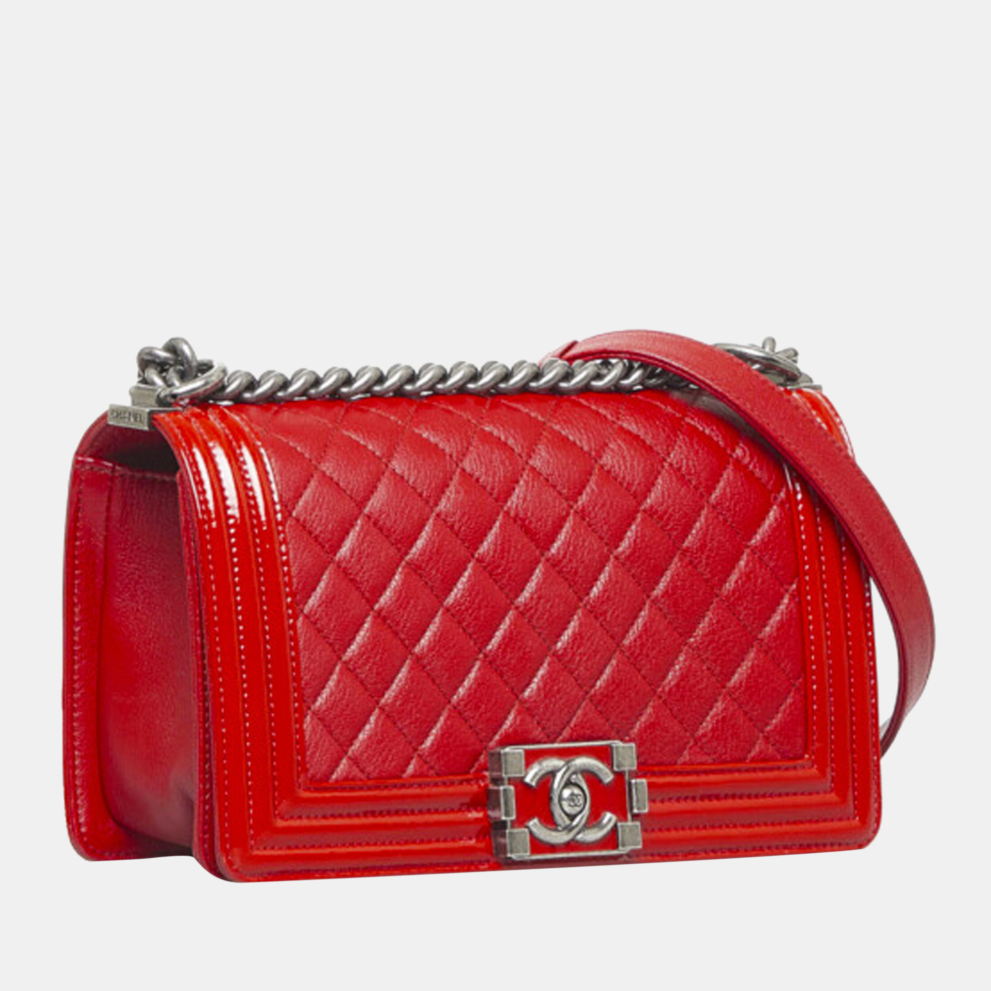 

Chanel Red Medium Classic Boy Flap Bag