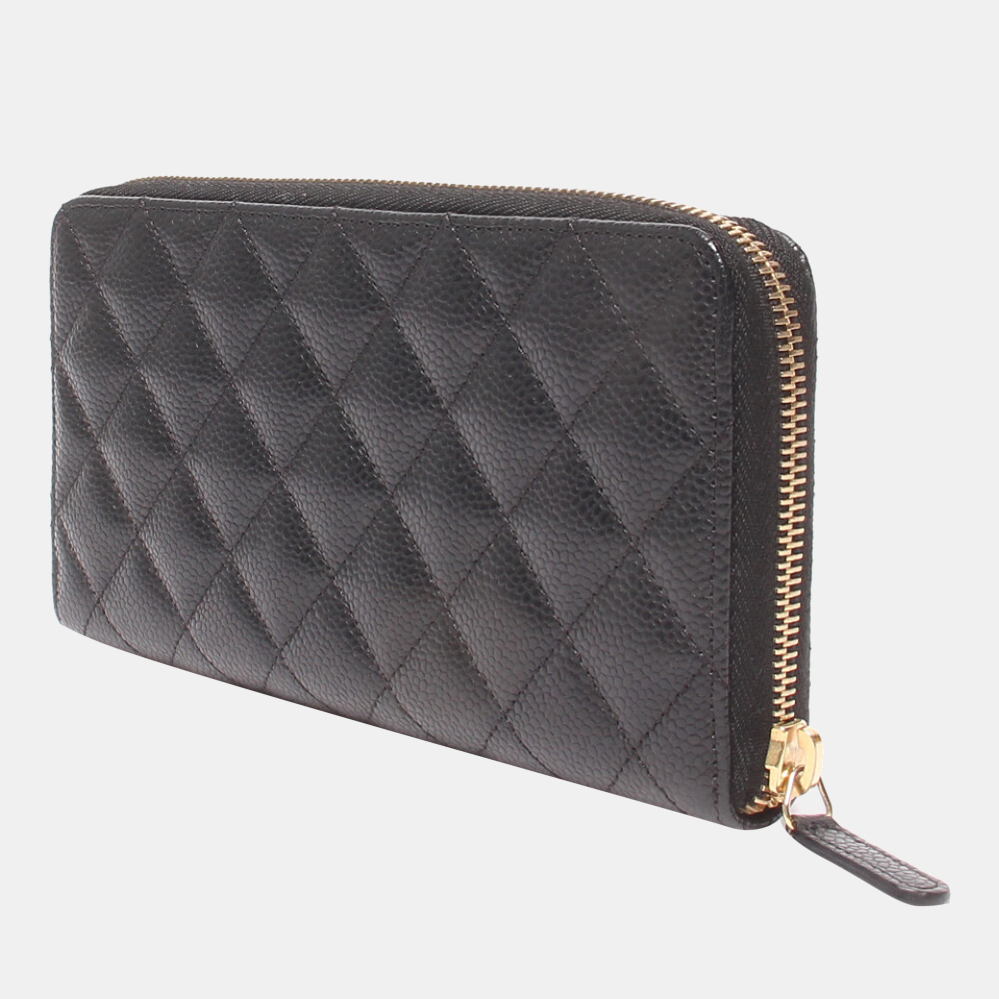 

Chanel Black Caviar Leather Zip Around Wallet