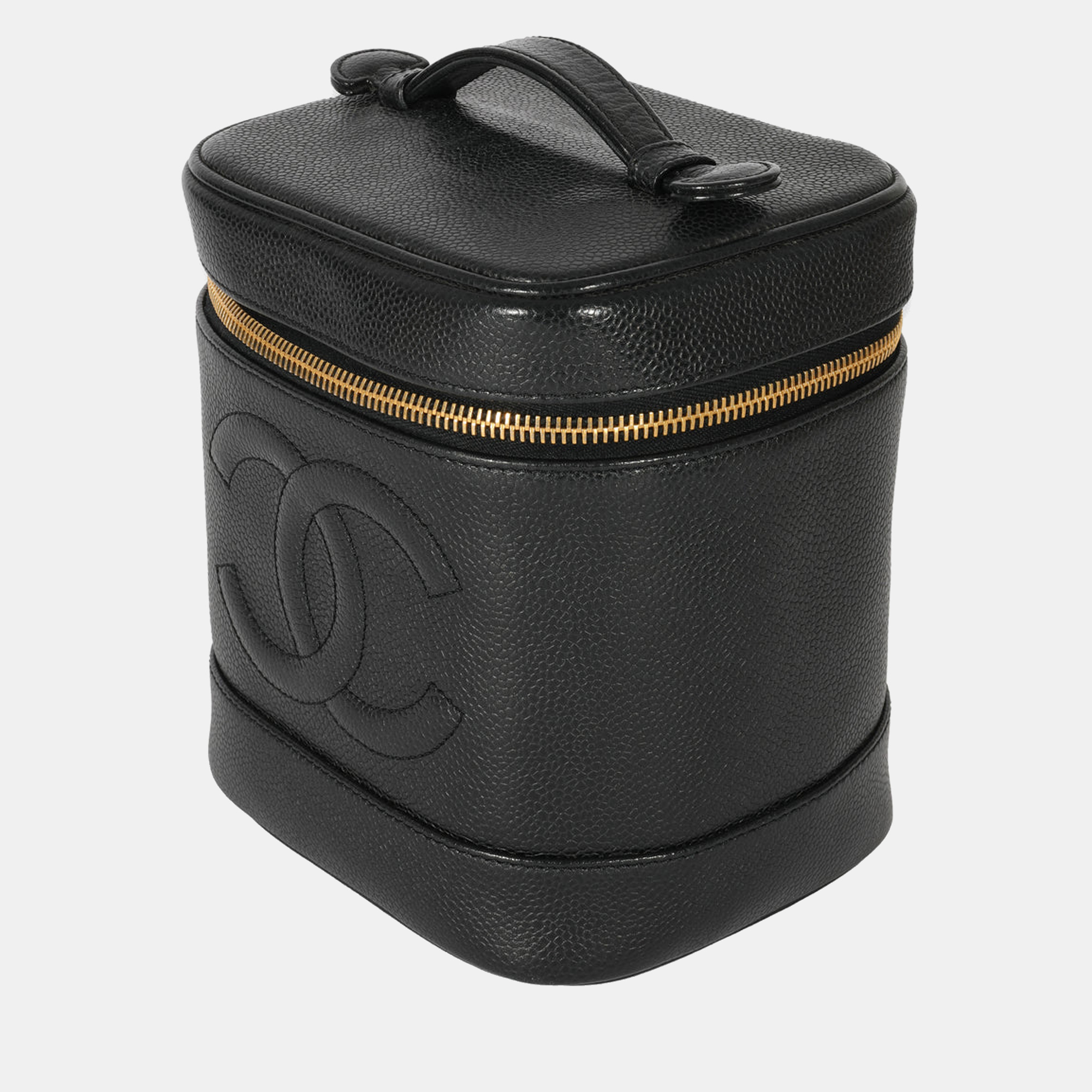 

Chanel Vintage Black Caviar CC Vanity Case