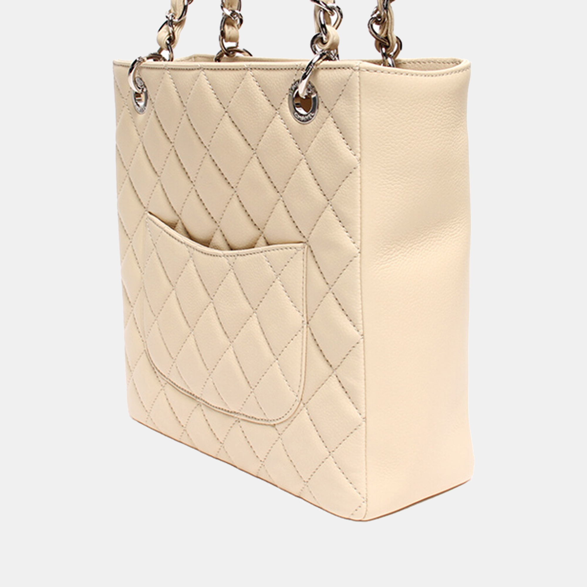 

Chanel Beige Leather Petit Shopping Tote